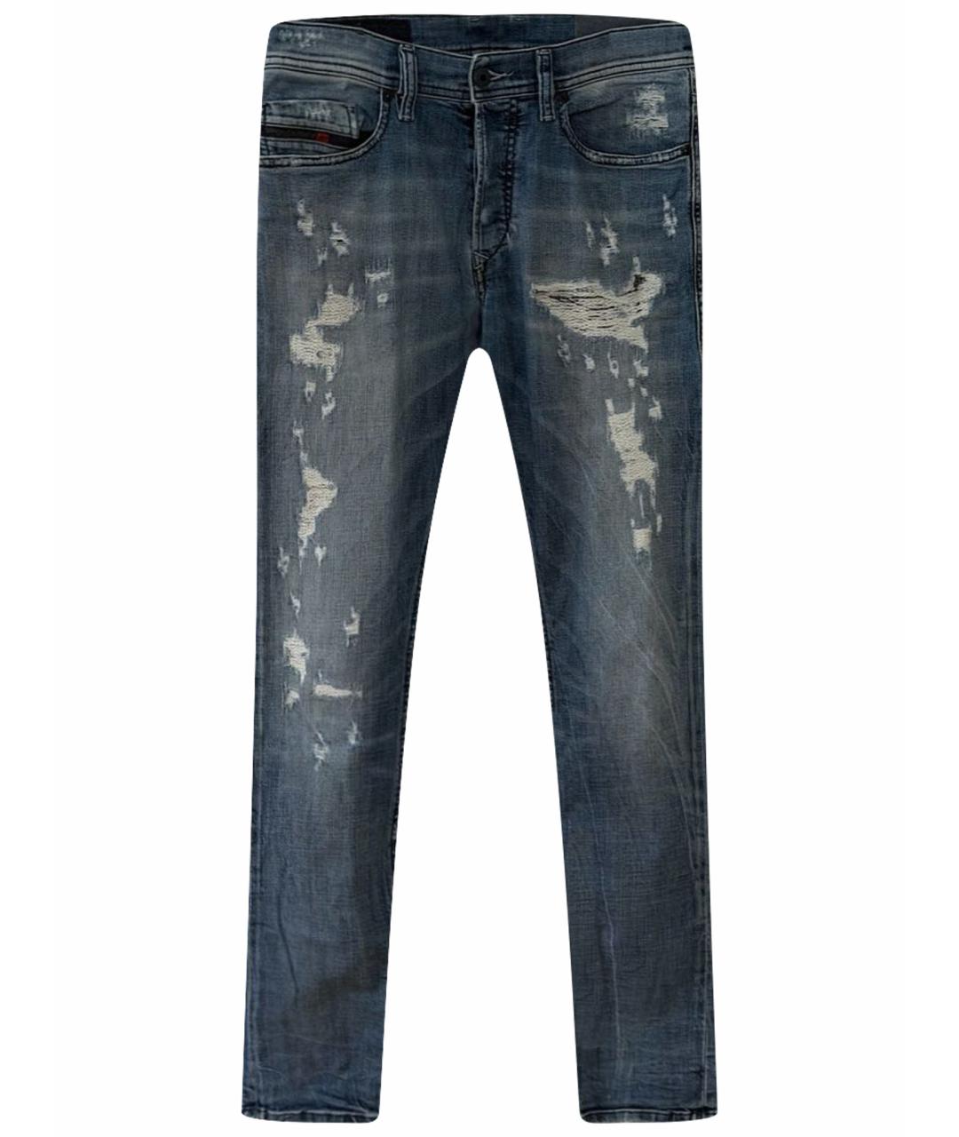 DIESEL Синие хлопковые джинсы скинни, фото 1