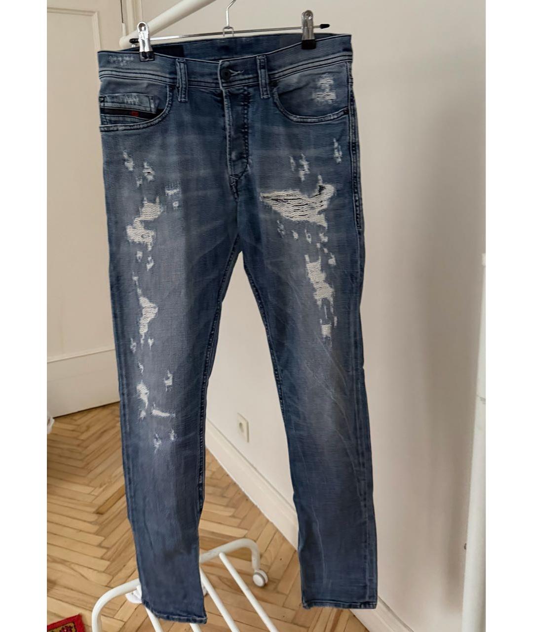 DIESEL Синие хлопковые джинсы скинни, фото 4