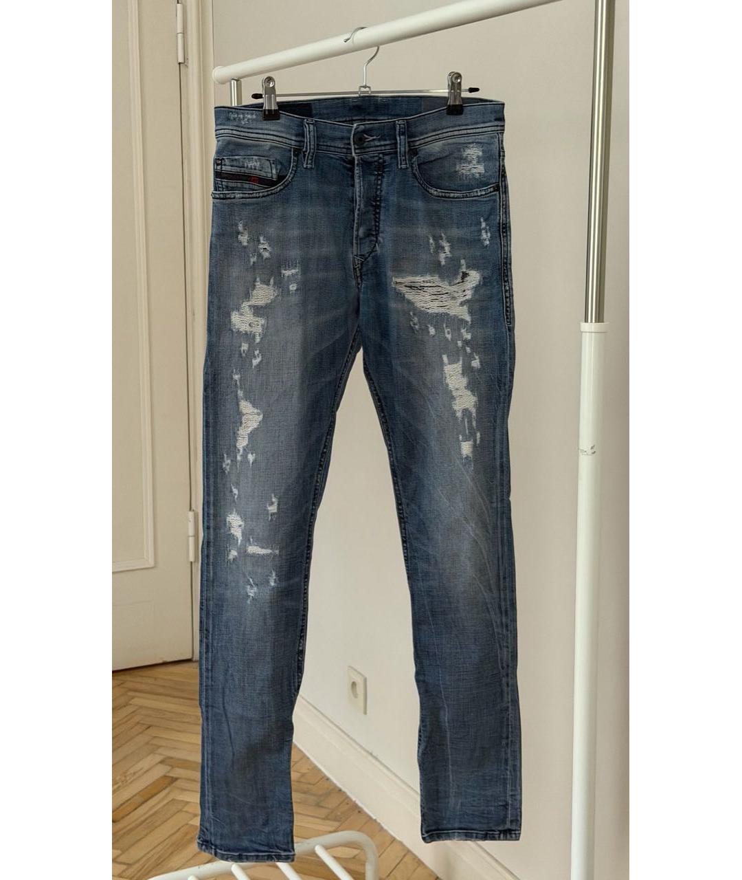 DIESEL Синие хлопковые джинсы скинни, фото 5