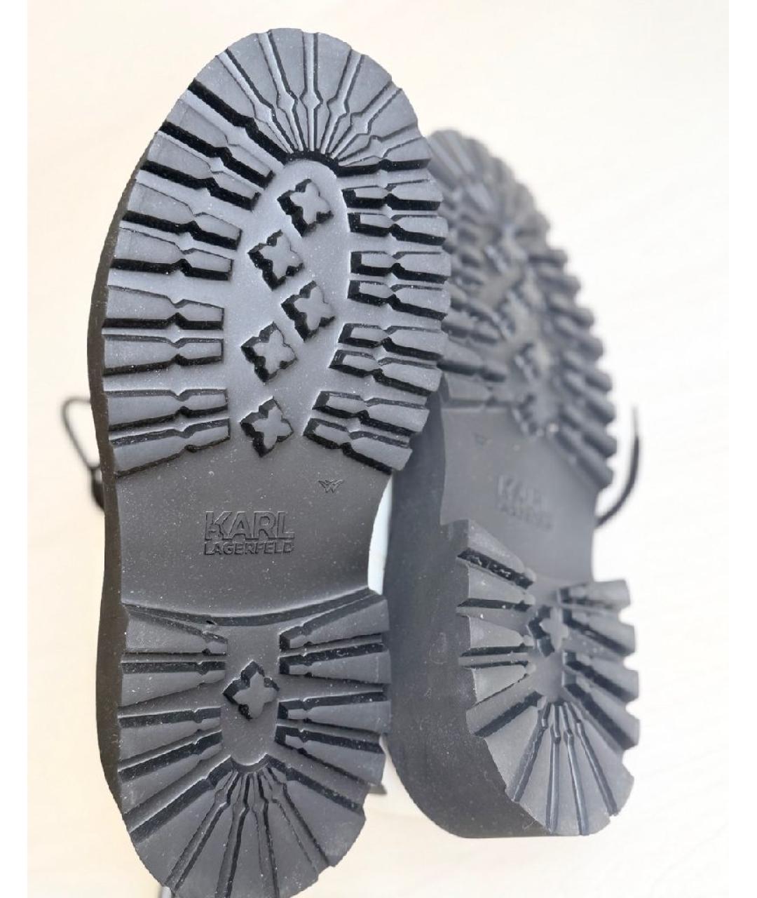 KARL LAGERFELD Белые кожаные ботинки, фото 5