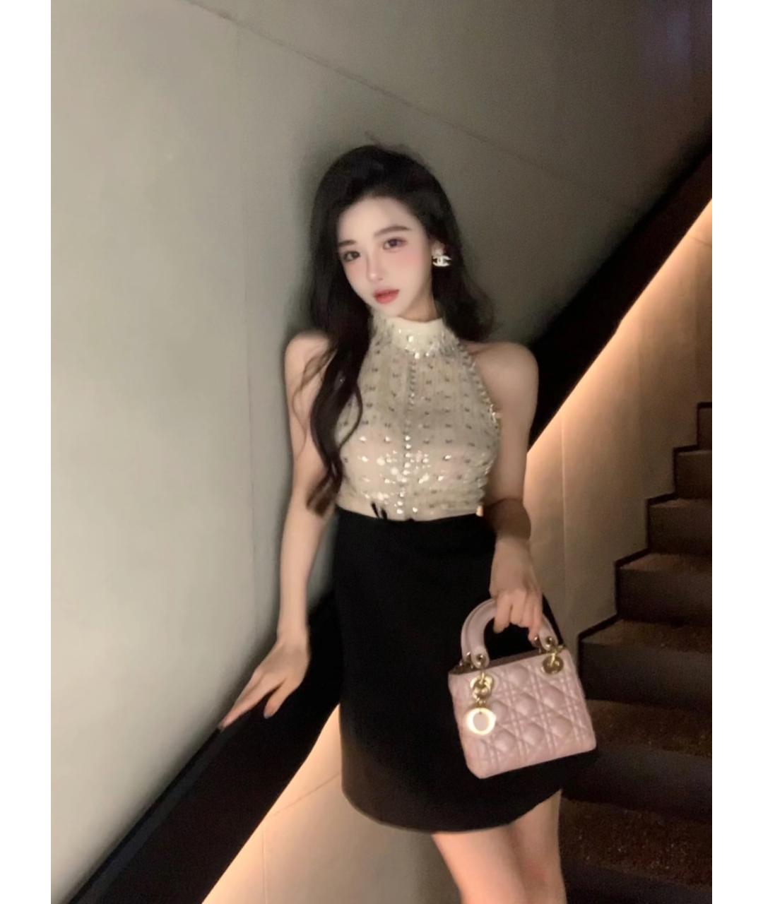 CHRISTIAN DIOR Розовая кожаная сумка с короткими ручками, фото 9