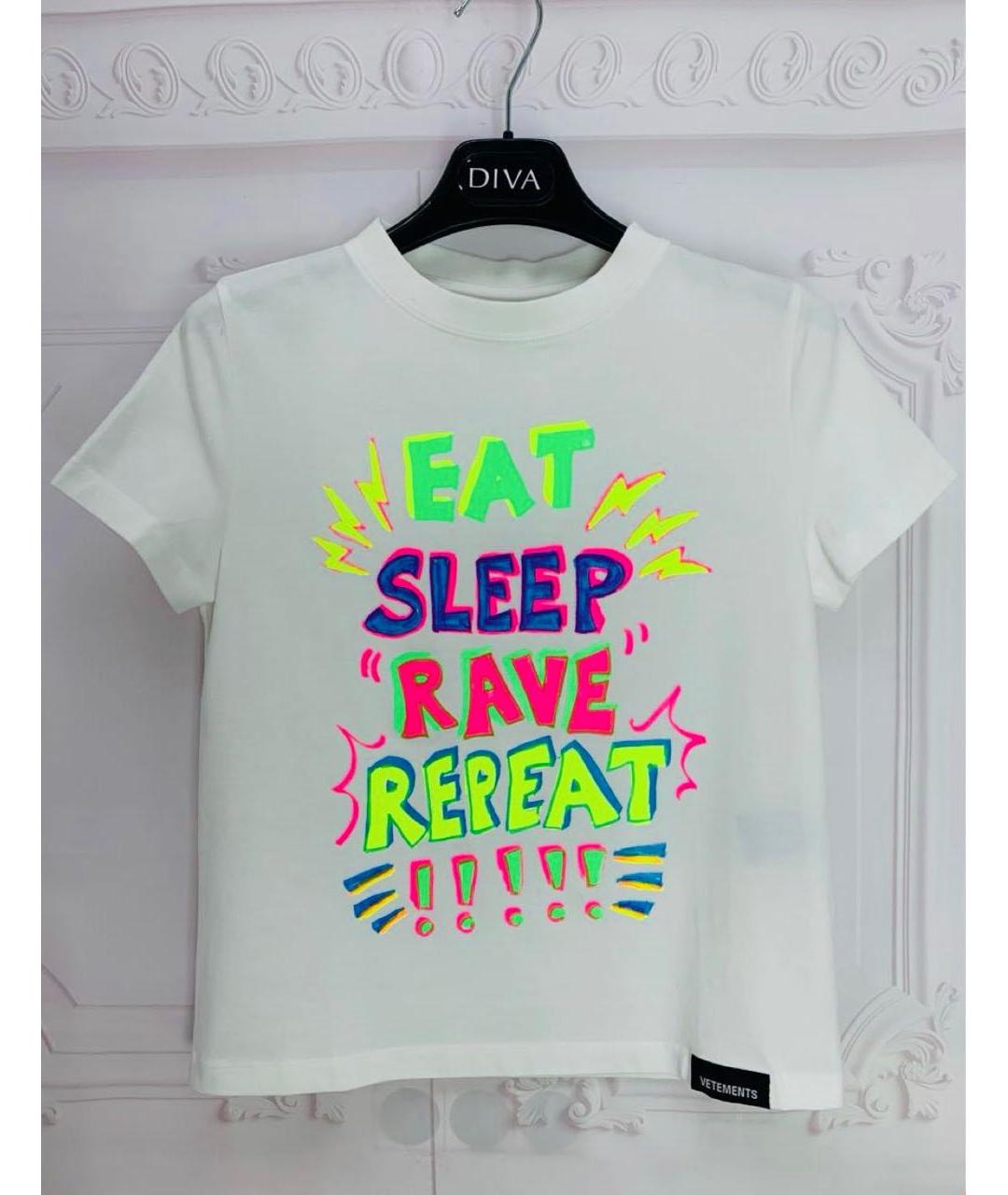 VETEMENTS Мульти хлопко-эластановая футболка, фото 8