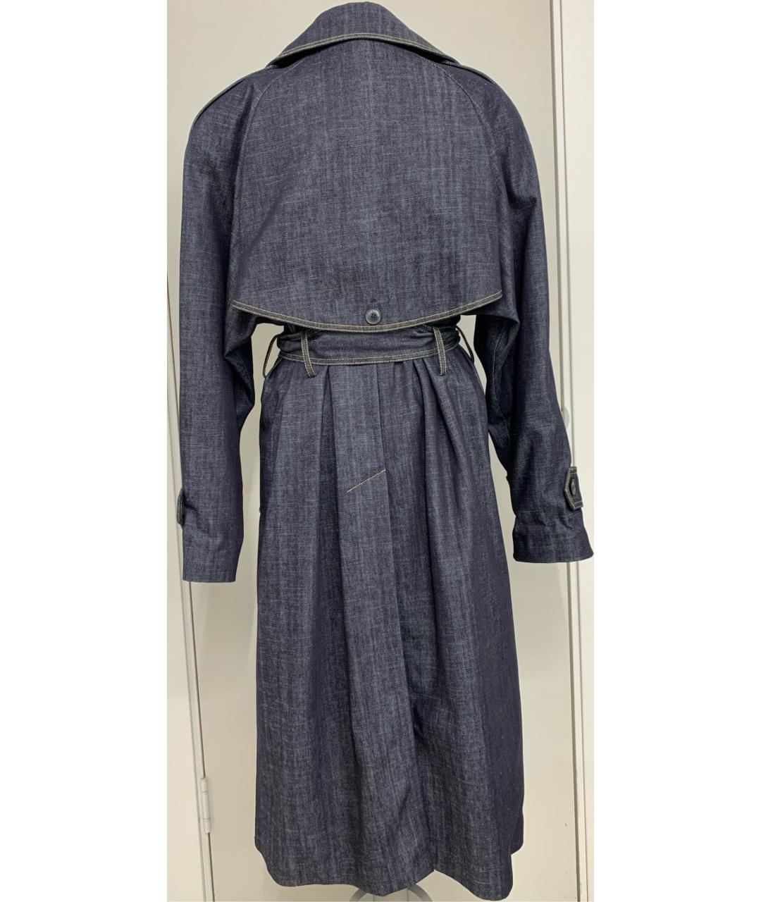 THE MANNEI Темно-синий хлопковый тренч/плащ, фото 3