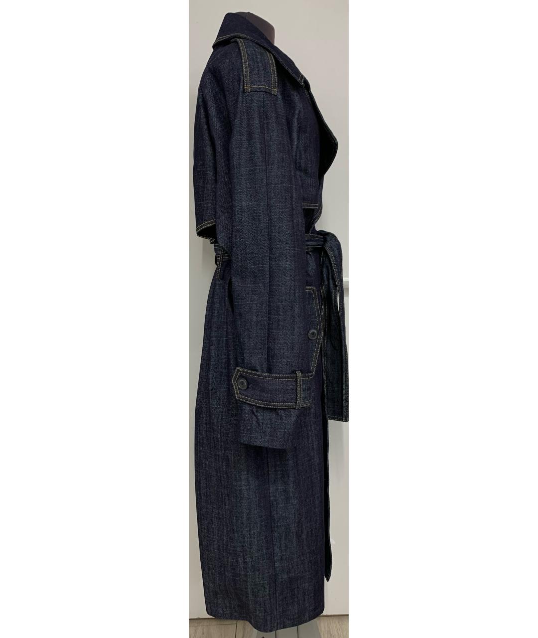 THE MANNEI Темно-синий хлопковый тренч/плащ, фото 2