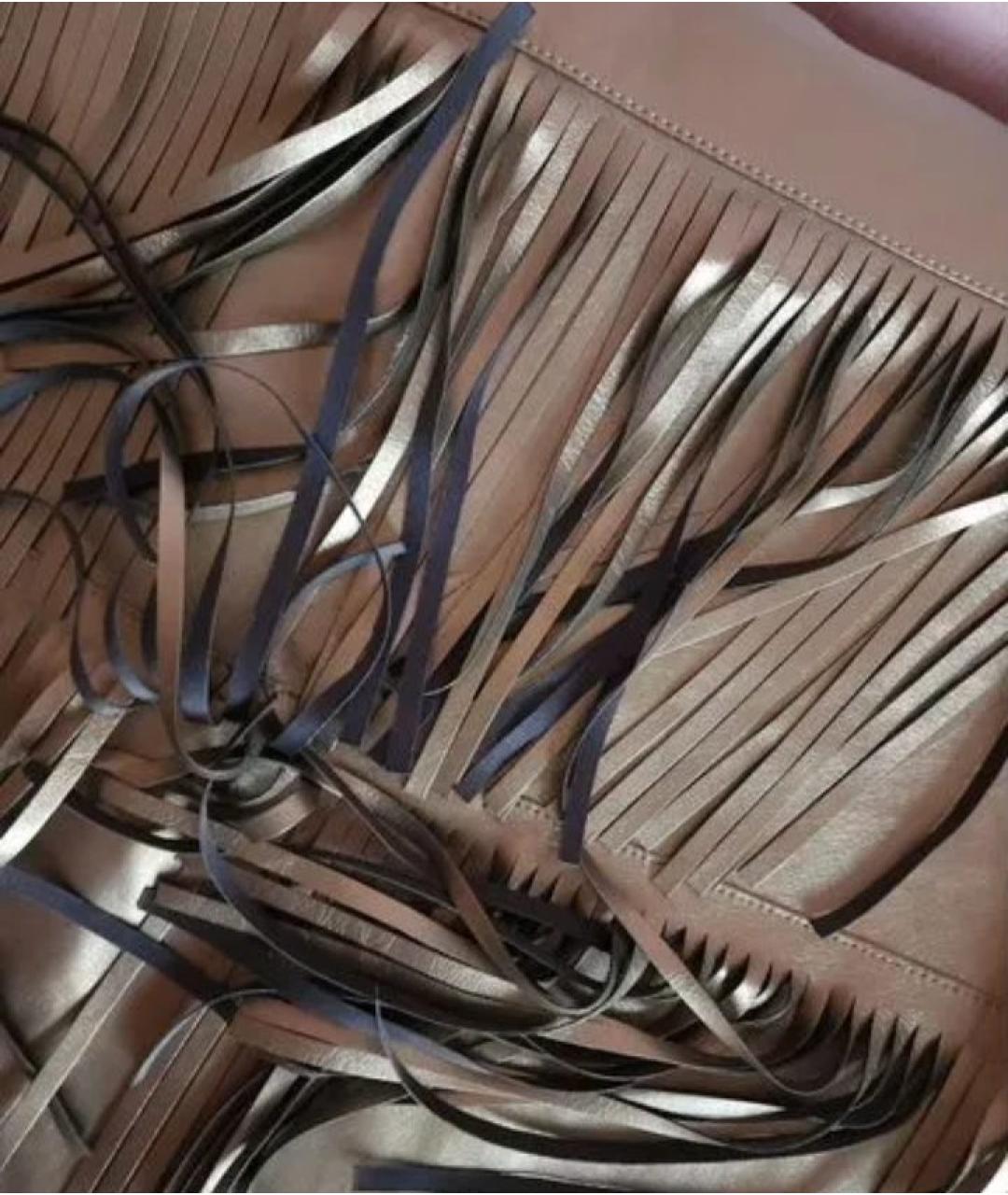 KARL LAGERFELD Золотая юбка миди, фото 4