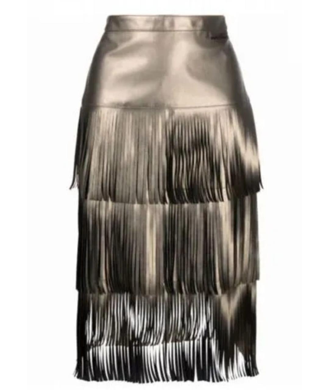 KARL LAGERFELD Золотая юбка миди, фото 1