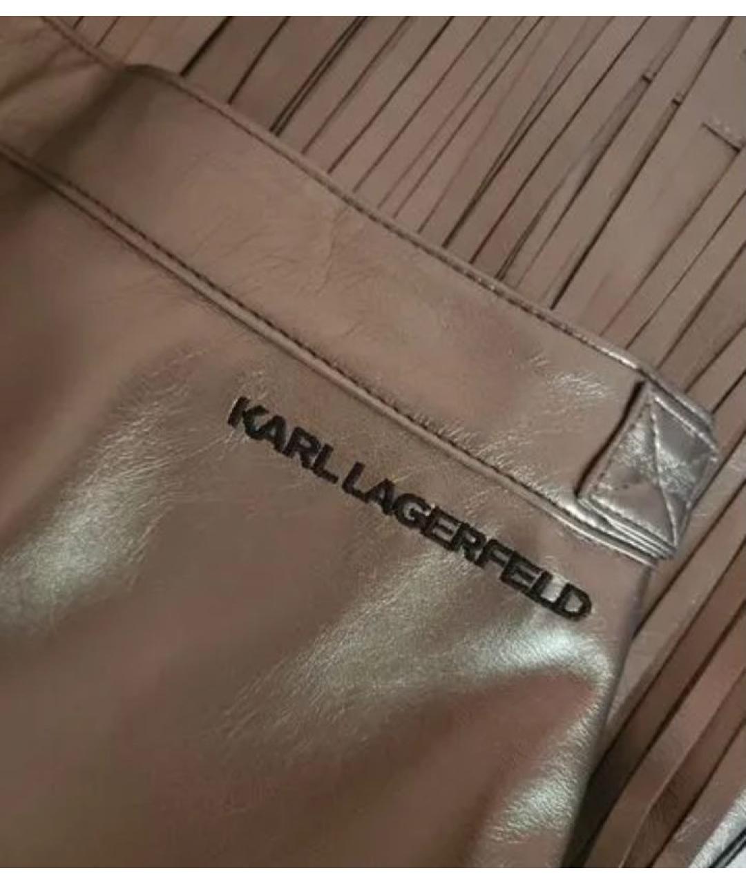 KARL LAGERFELD Золотая юбка миди, фото 3