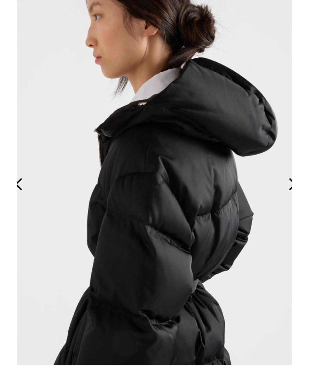 PRADA Черный полиэстеровый пуховик, фото 4