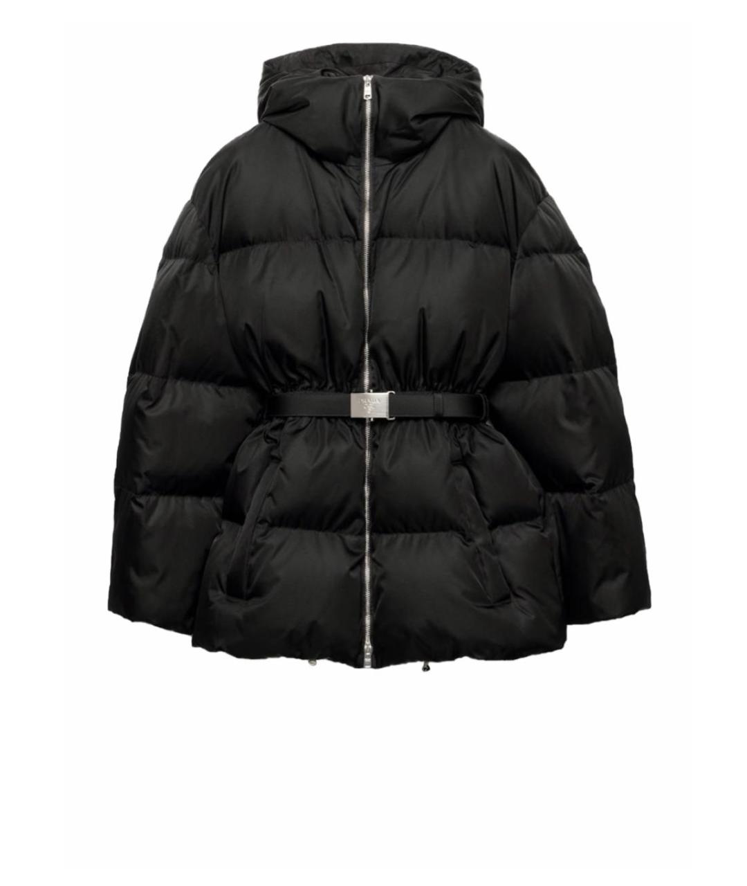 PRADA Черный полиэстеровый пуховик, фото 1
