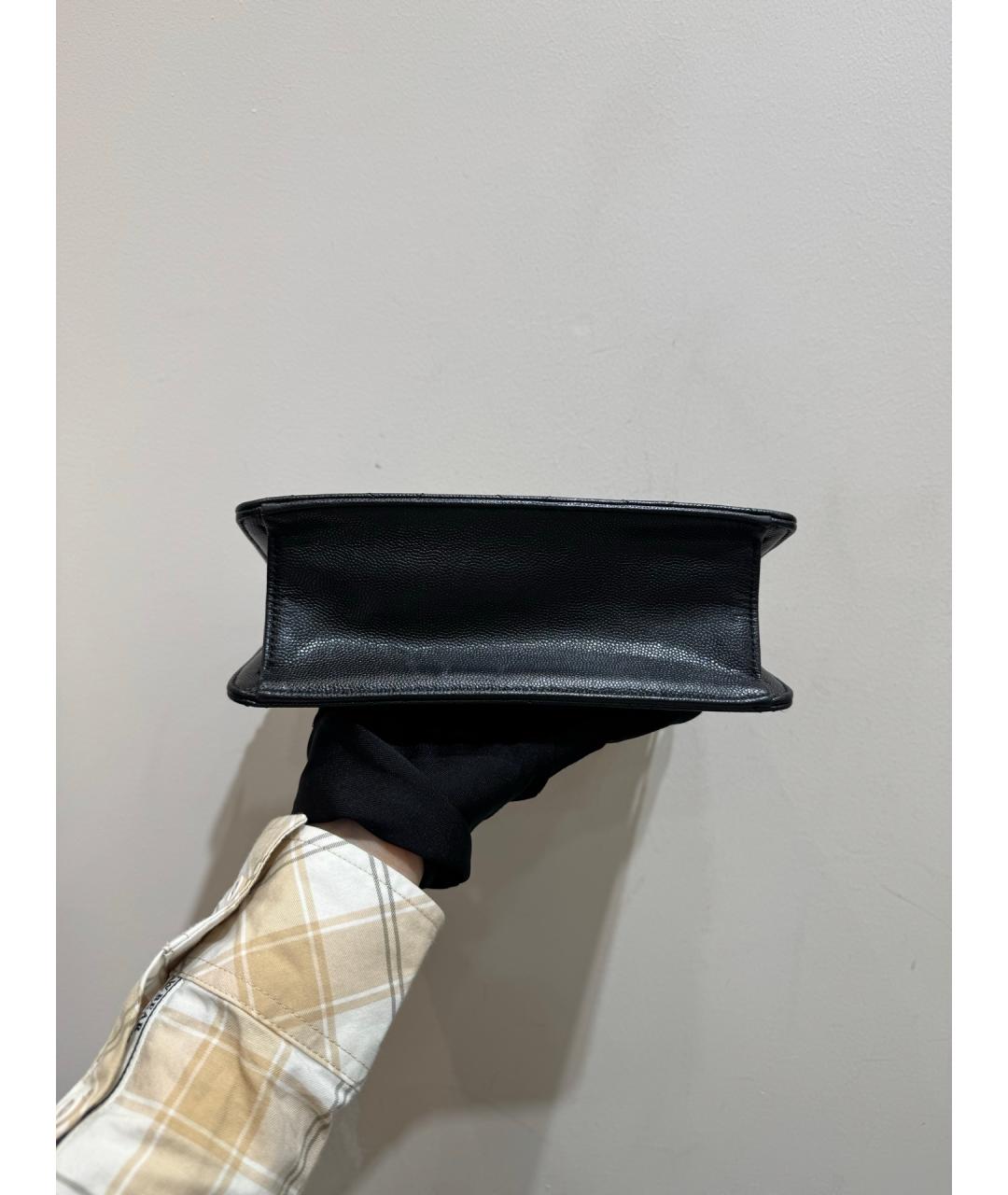 CHANEL Черная кожаная сумка через плечо, фото 6