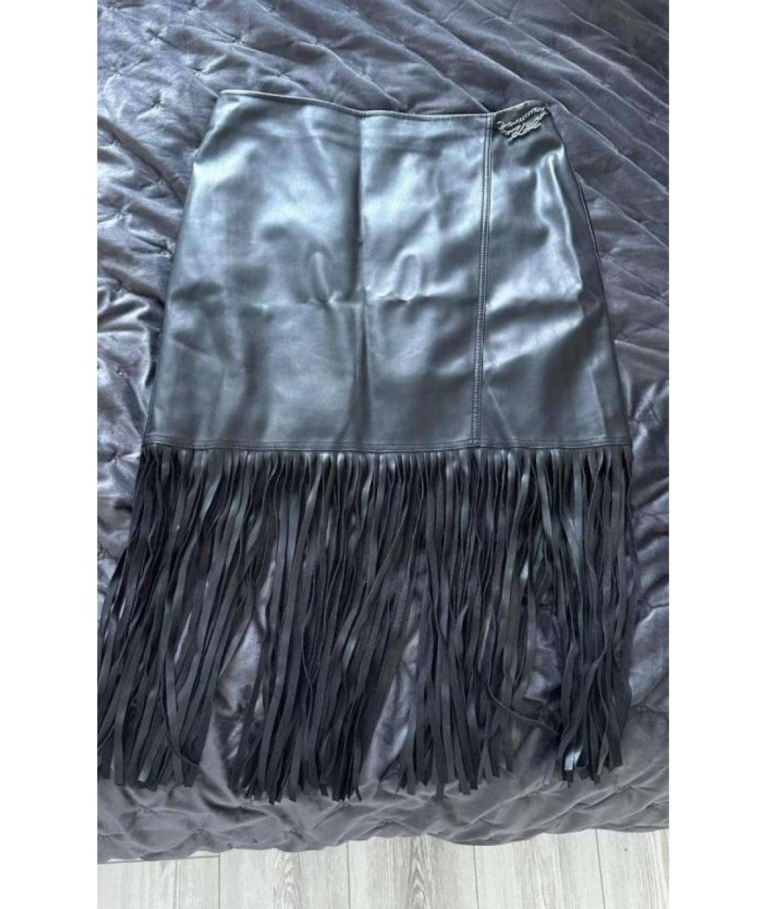 KARL LAGERFELD Черная юбка миди, фото 5