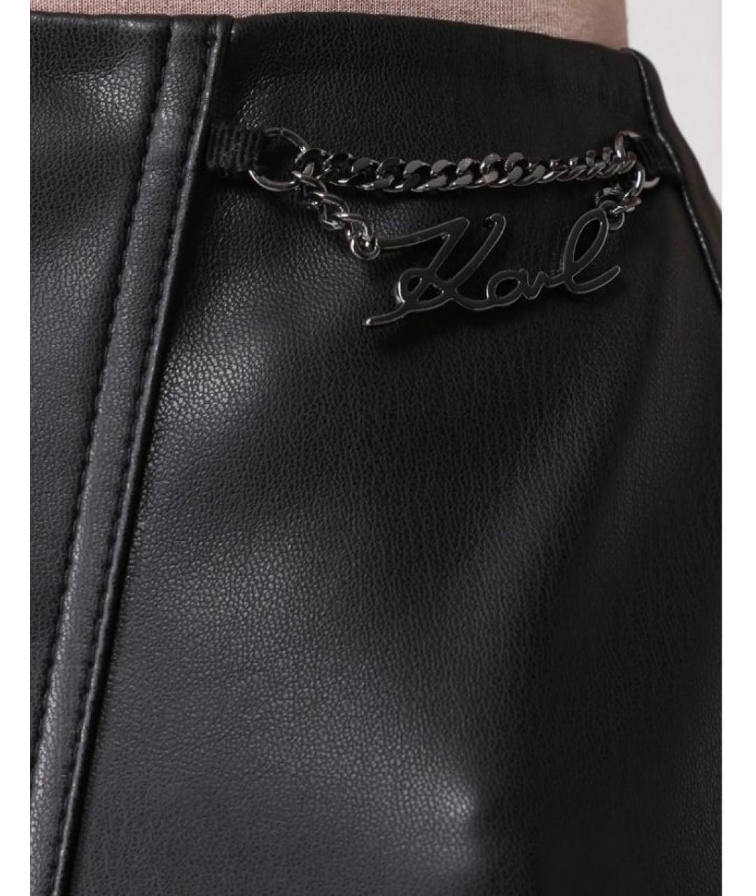 KARL LAGERFELD Черная юбка миди, фото 4