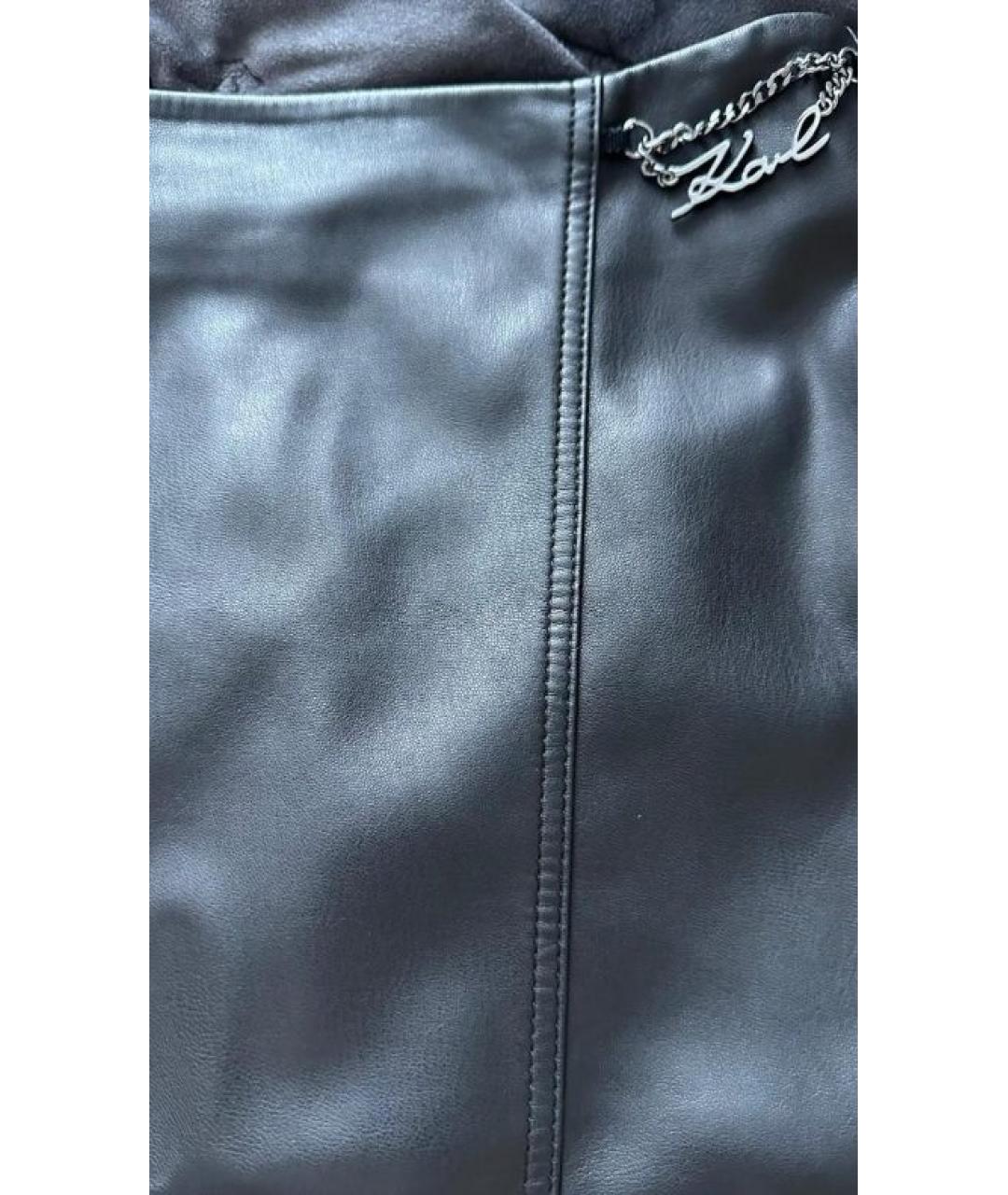 KARL LAGERFELD Черная юбка миди, фото 6