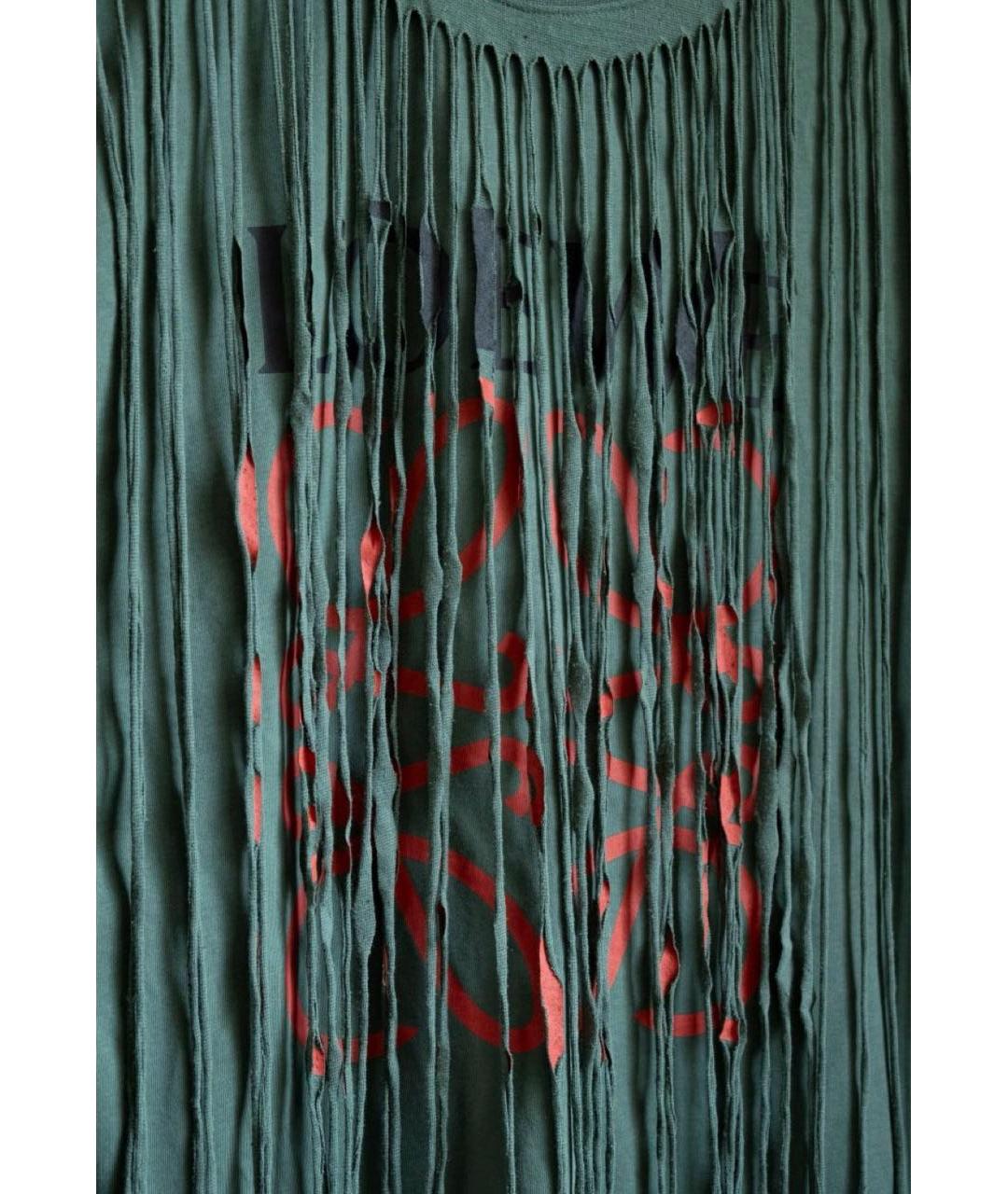 LOEWE Зеленая хлопковая футболка, фото 3