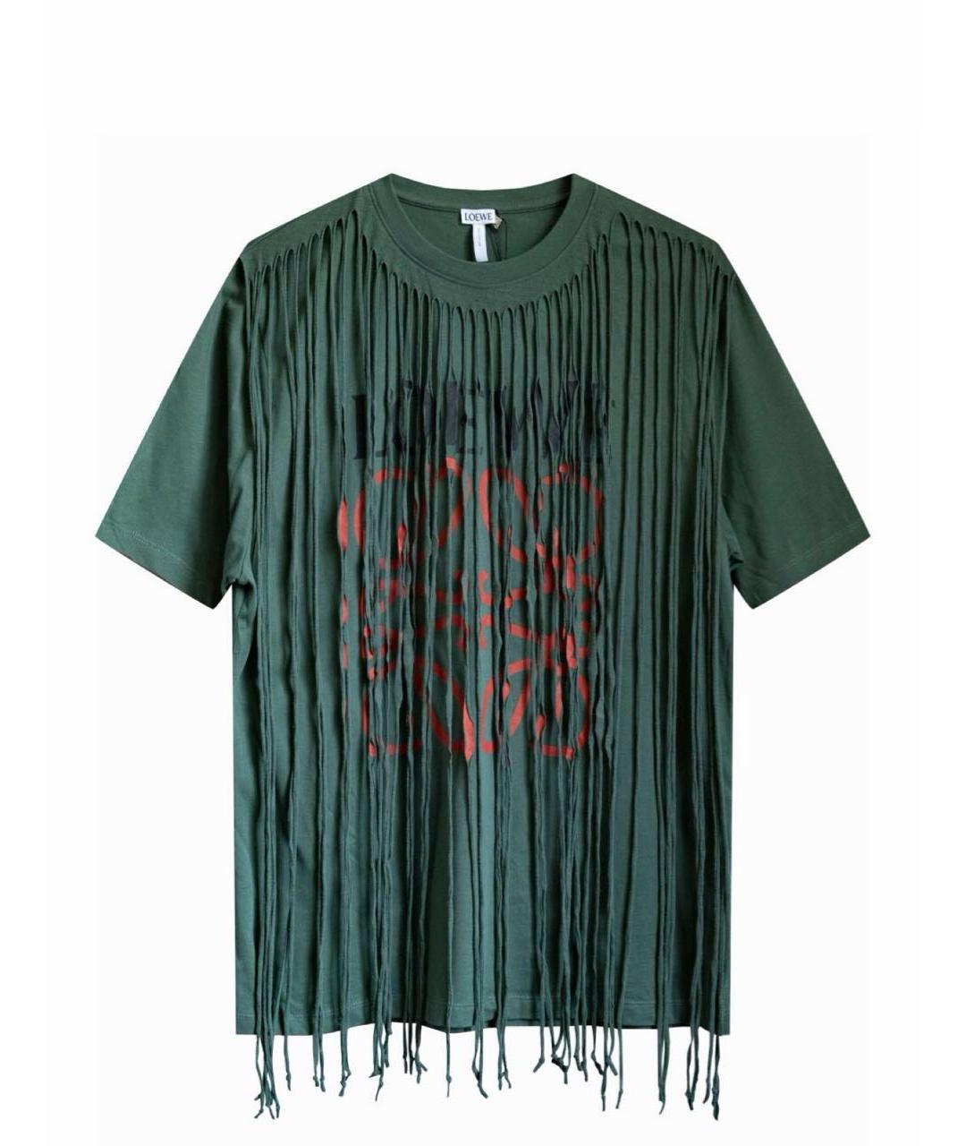 LOEWE Зеленая хлопковая футболка, фото 1