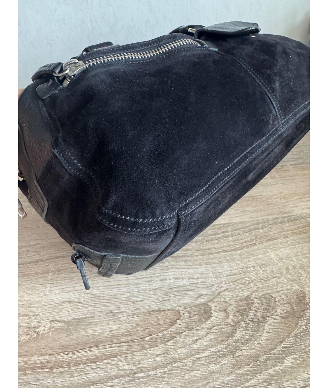 PRADA Черная кожаная сумка с короткими ручками, фото 3