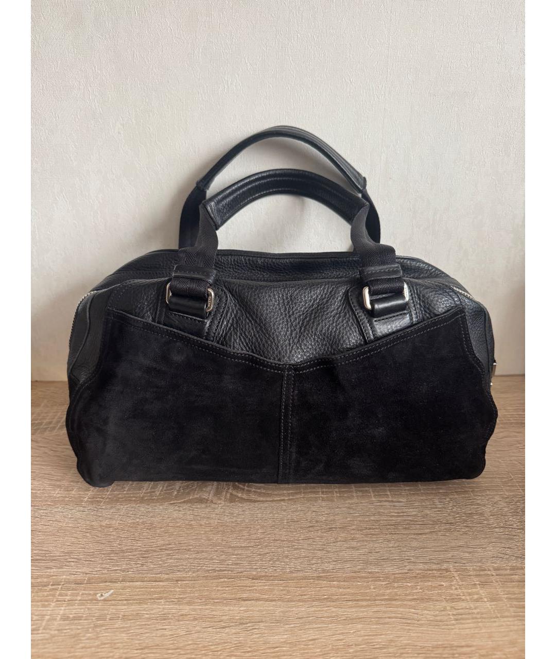 PRADA Черная кожаная сумка с короткими ручками, фото 2