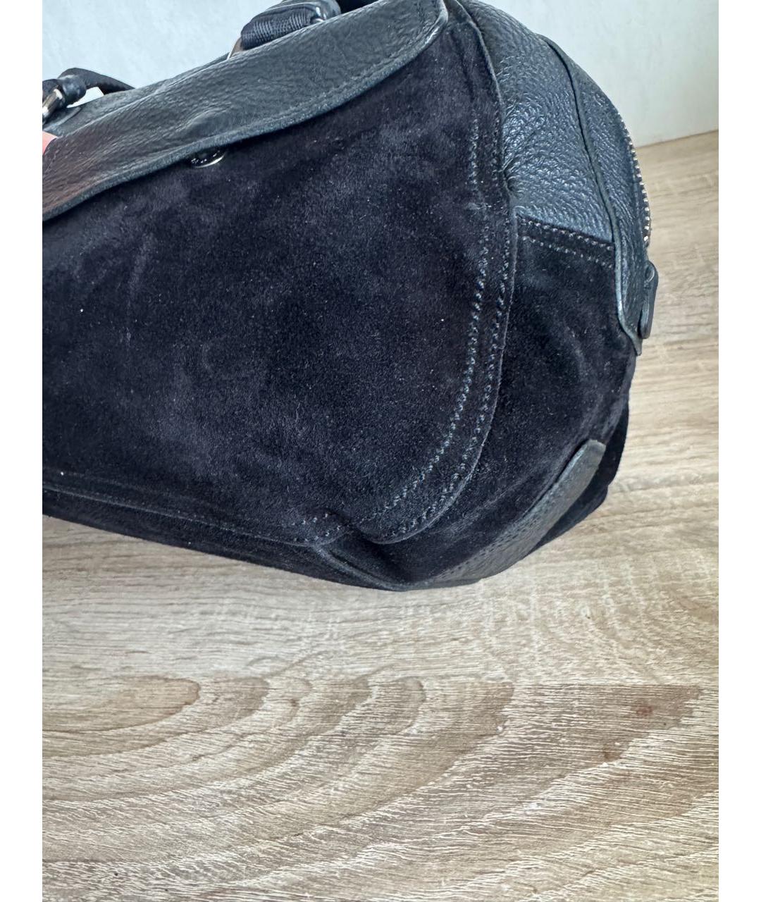 PRADA Черная кожаная сумка с короткими ручками, фото 4