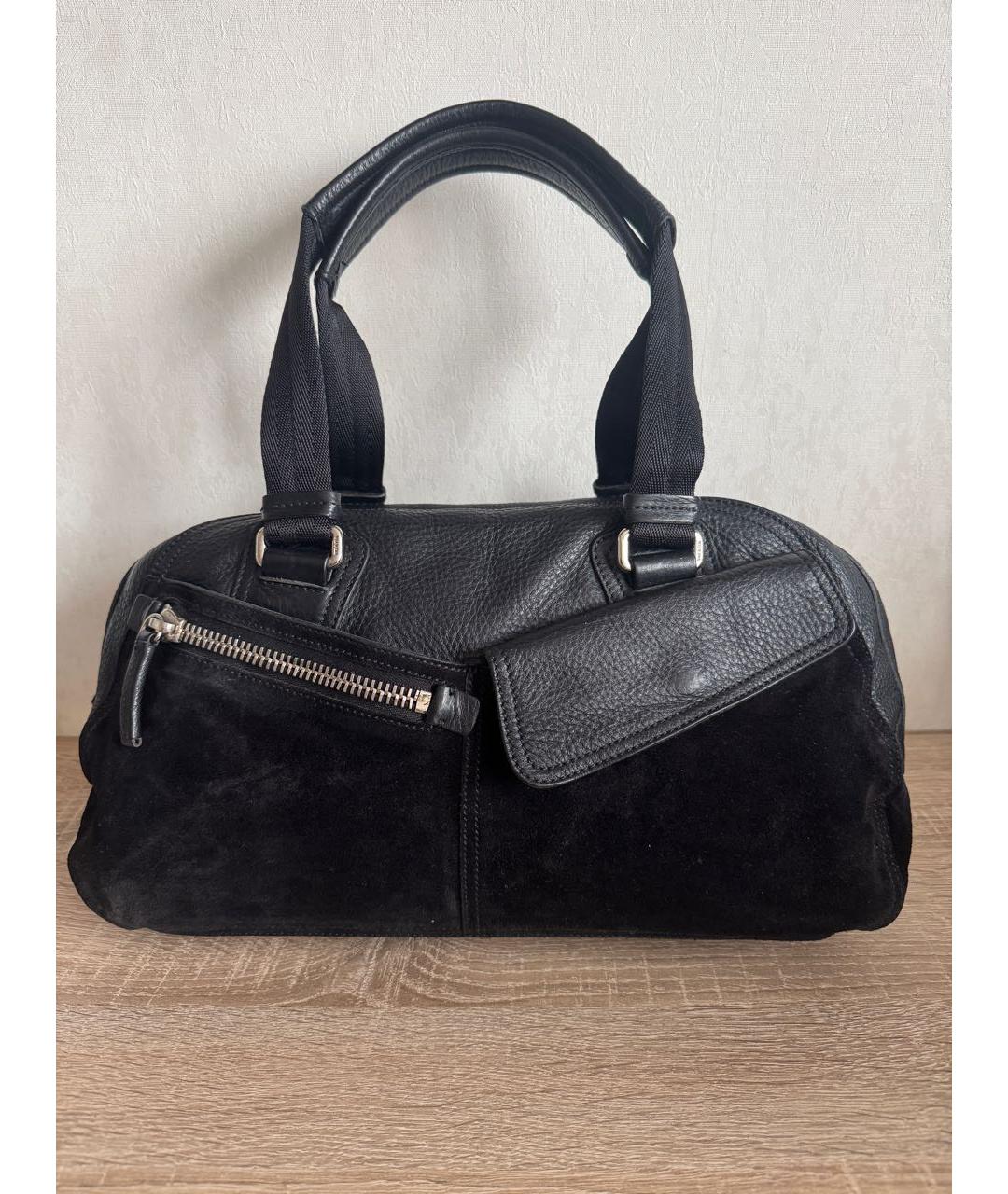 PRADA Черная кожаная сумка с короткими ручками, фото 9