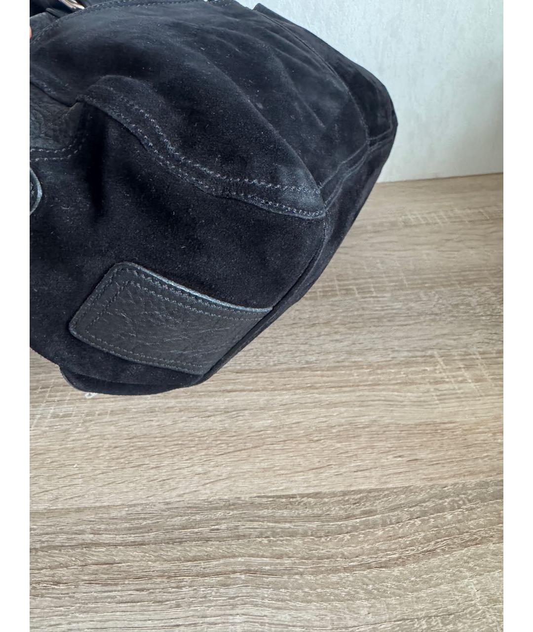 PRADA Черная кожаная сумка с короткими ручками, фото 5