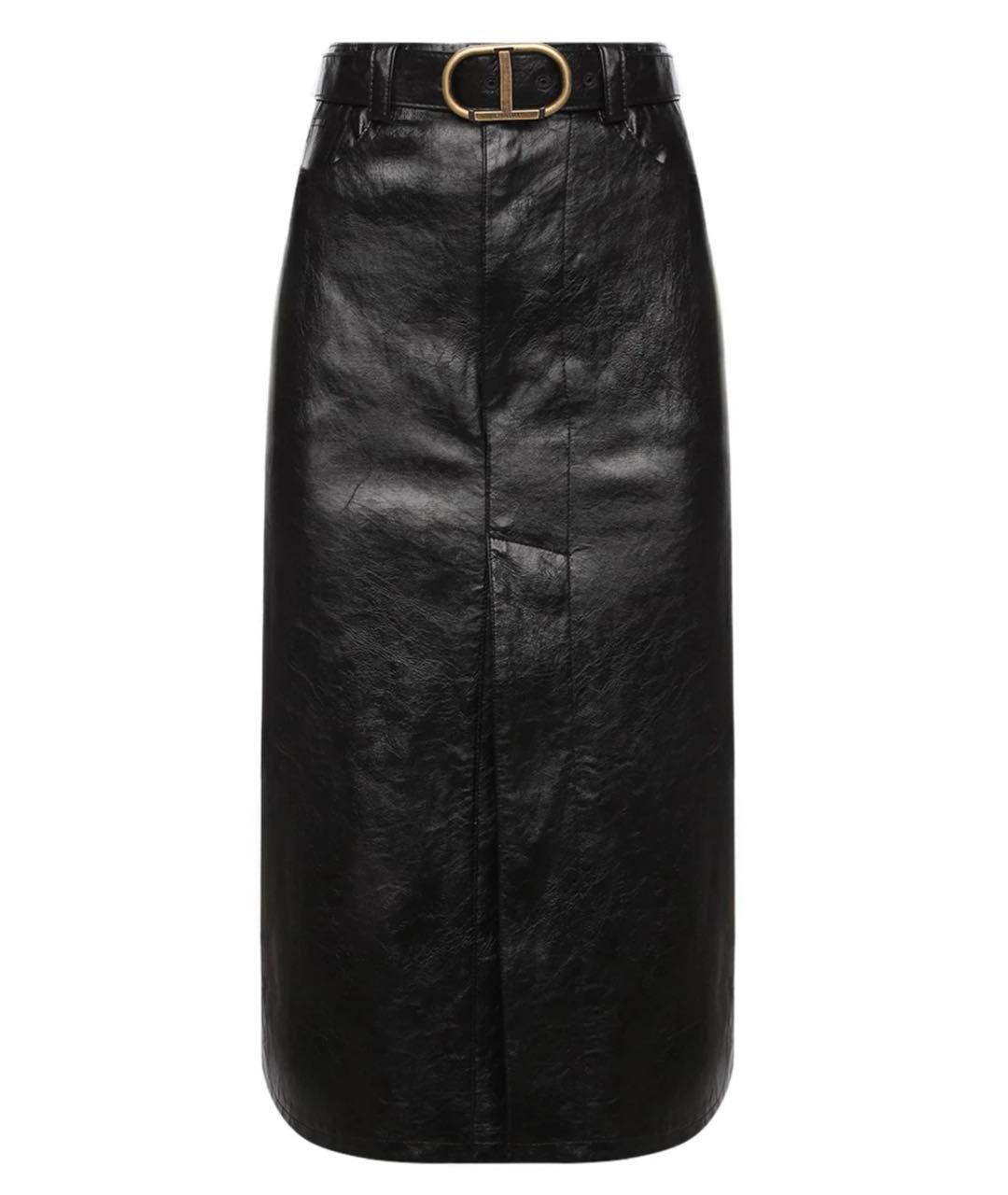 TWIN-SET Черная юбка мини, фото 4