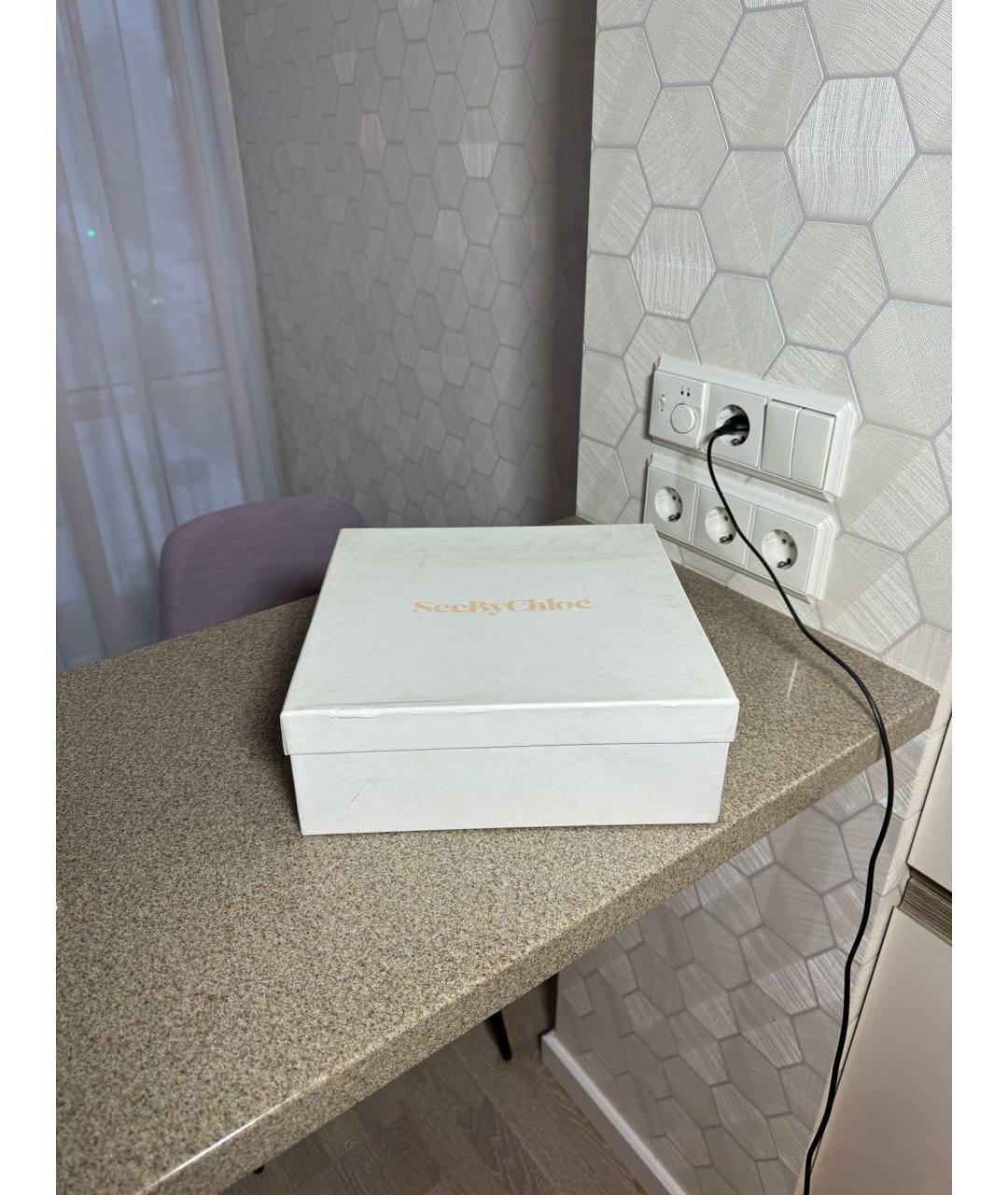 SEE BY CHLOE Серые замшевые ботильоны, фото 7