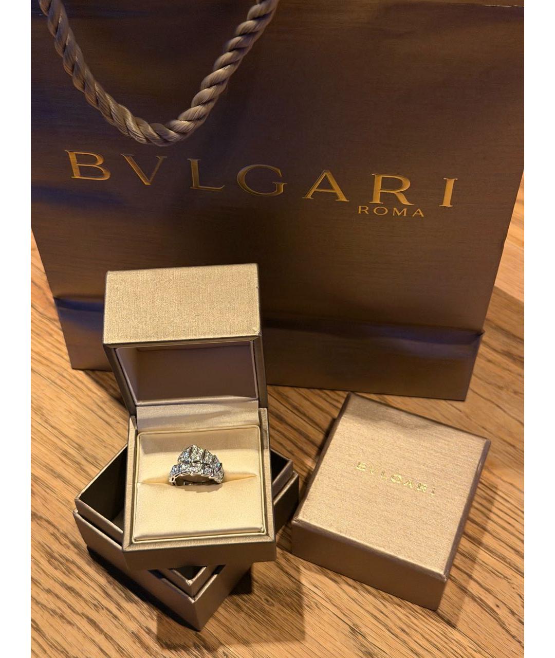 BVLGARI Серебряное кольцо из белого золота, фото 2