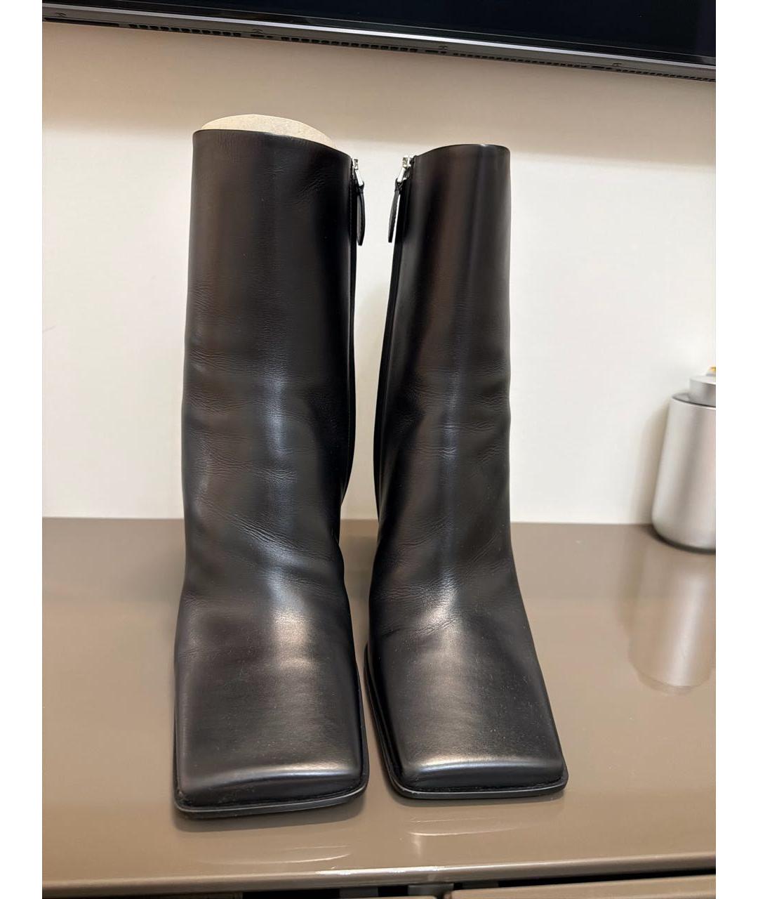 ALAIA Черные кожаные ботильоны, фото 2