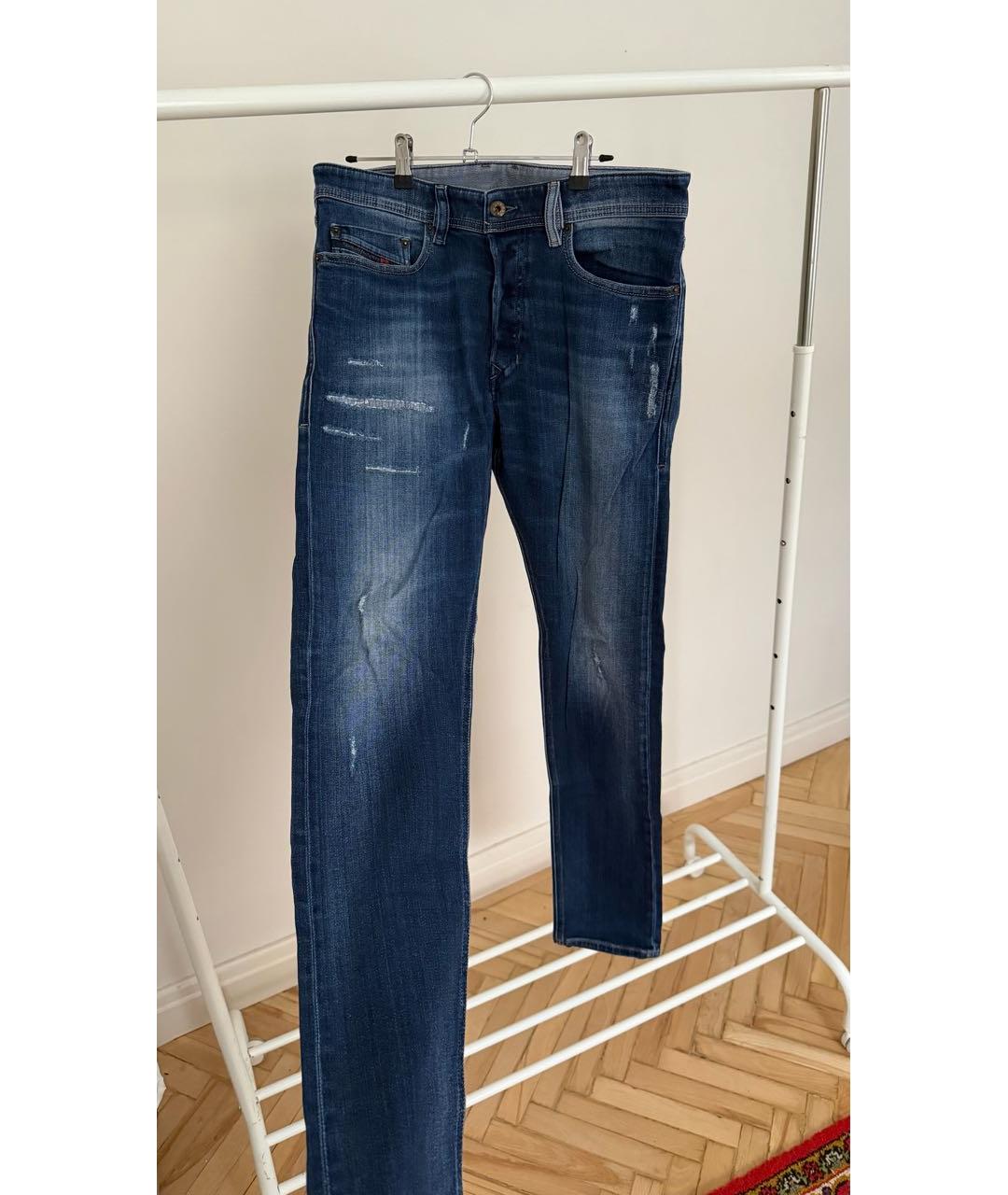 DIESEL Темно-синие хлопковые джинсы скинни, фото 4