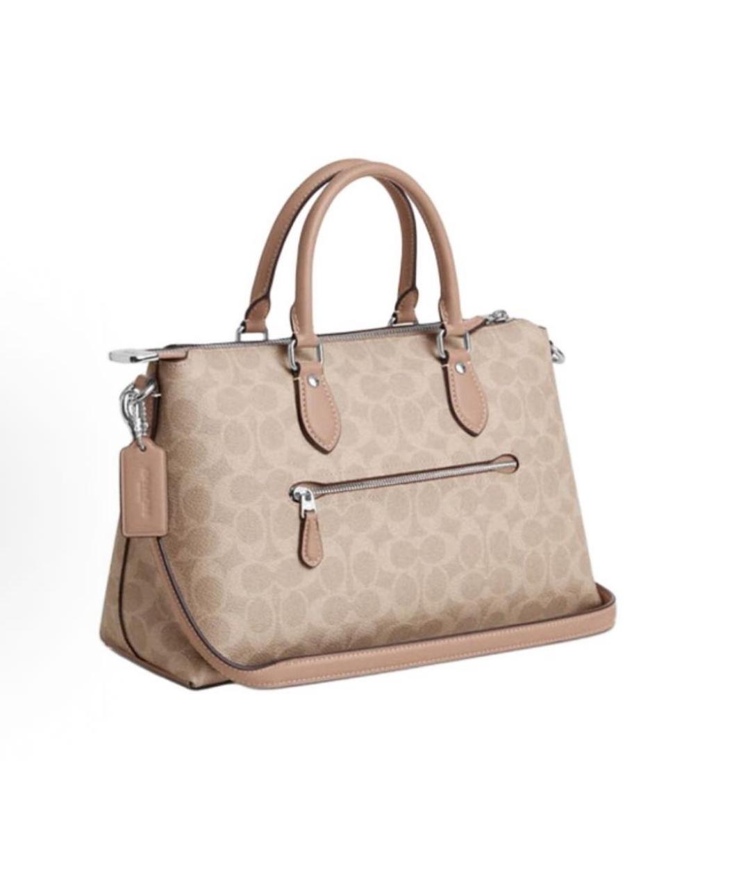 COACH Бежевая сумка с короткими ручками, фото 2