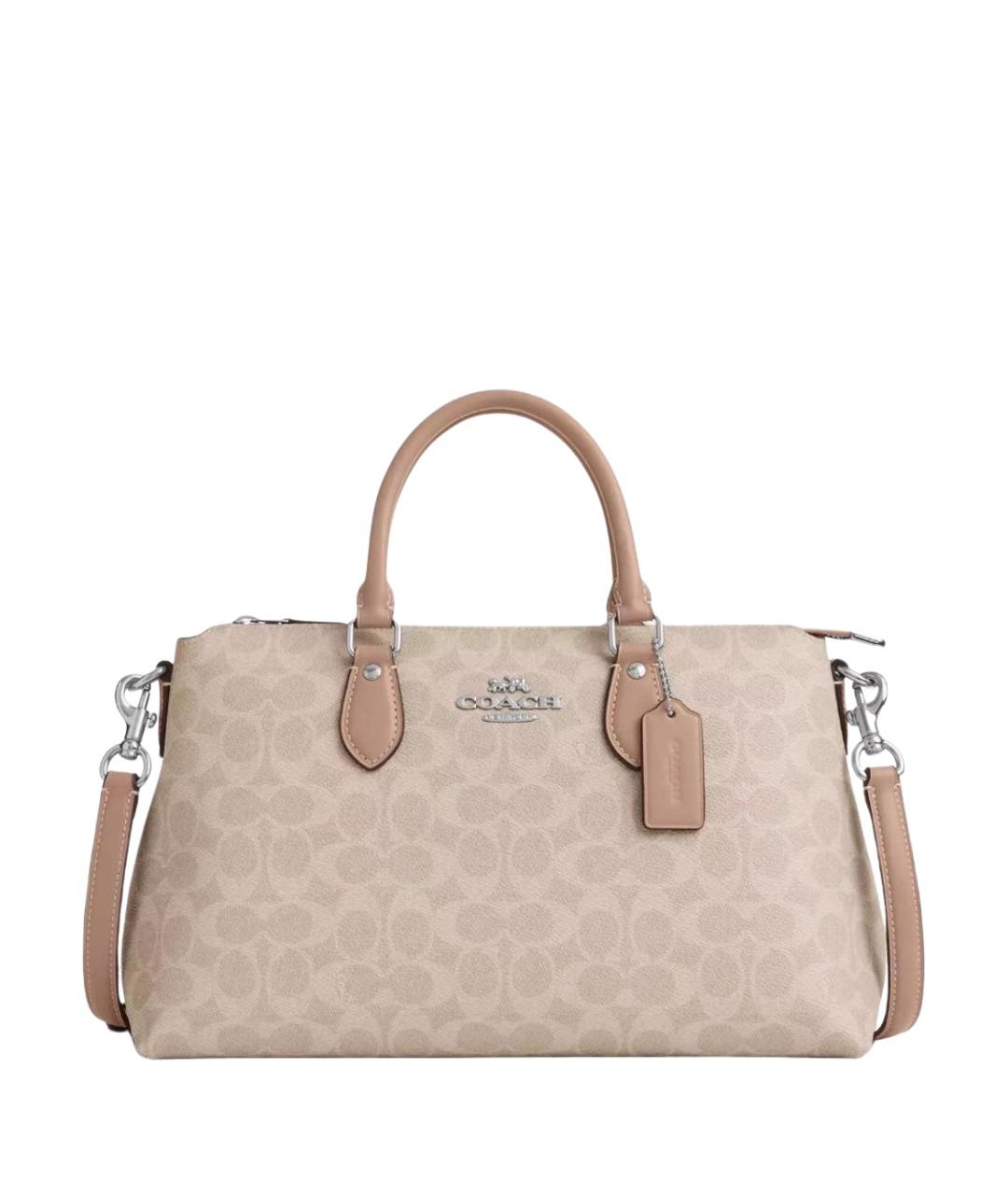 COACH Бежевая сумка с короткими ручками, фото 1