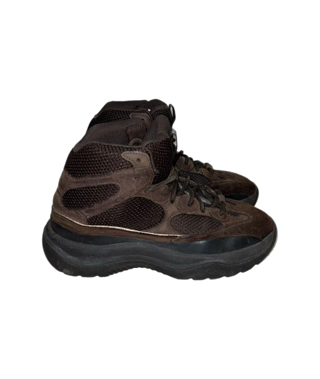 ADIDAS YEEZY Коричневые высокие ботинки, фото 5