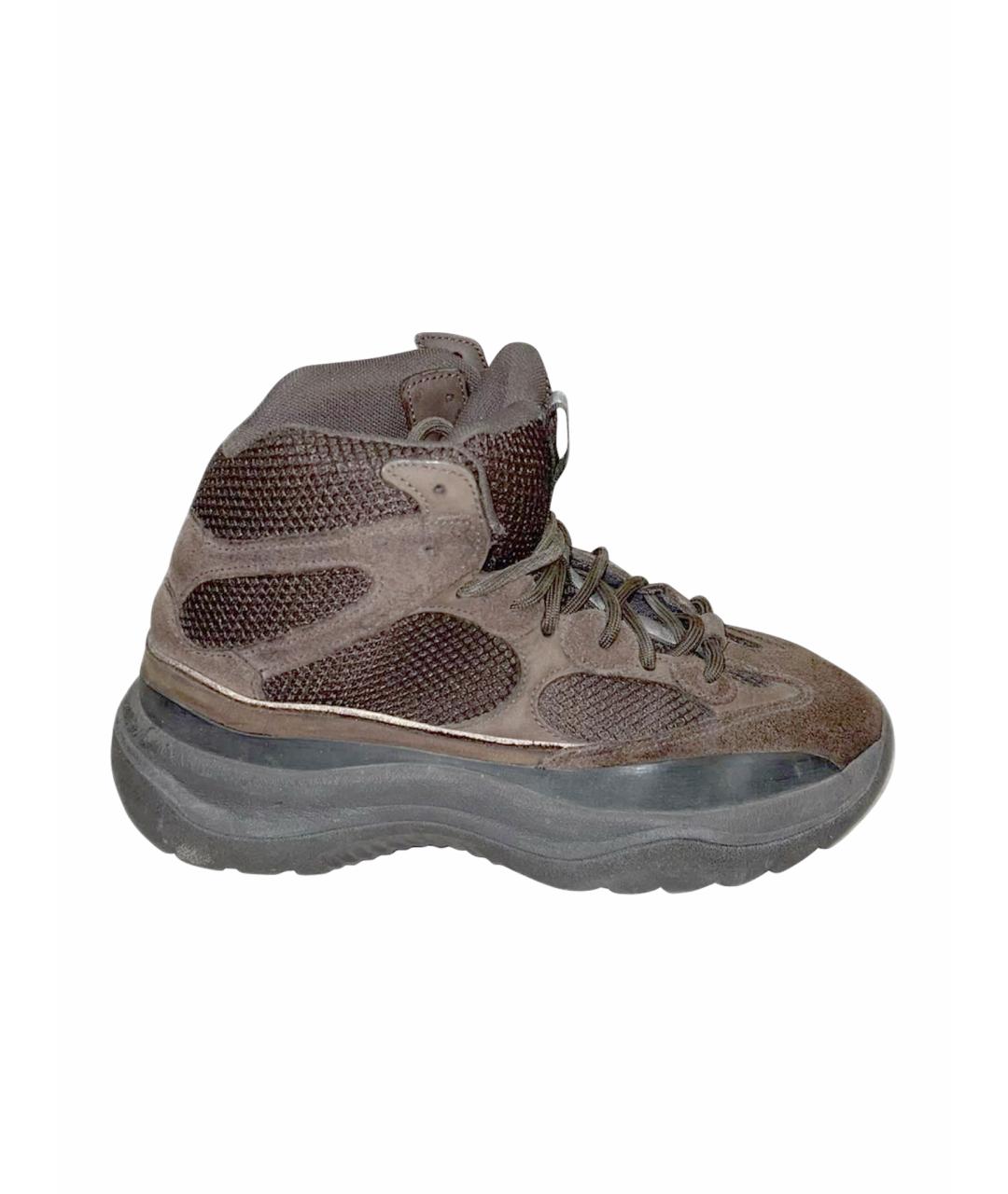 ADIDAS YEEZY Коричневые высокие ботинки, фото 1