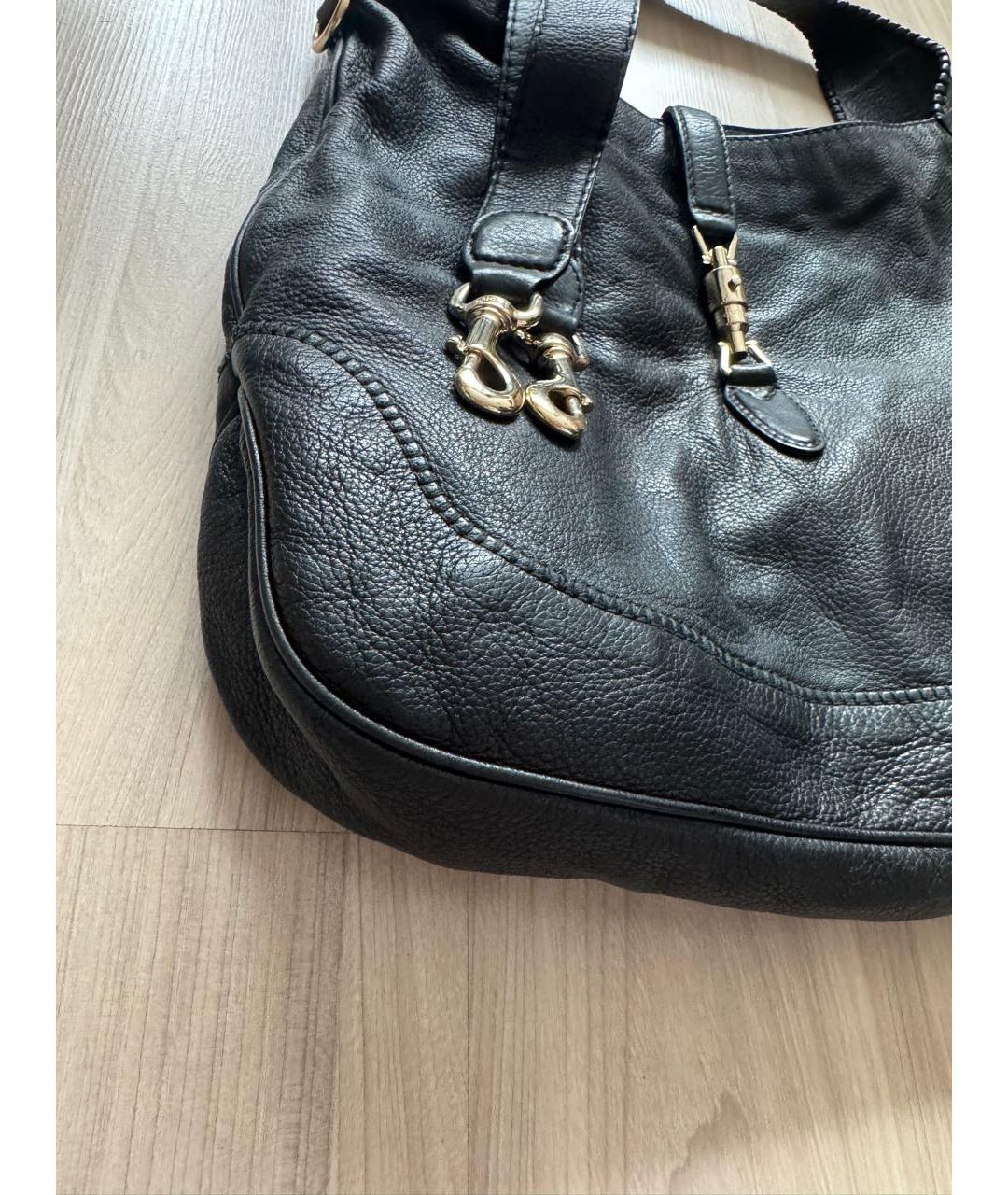 GUCCI Черная кожаная сумка через плечо, фото 4