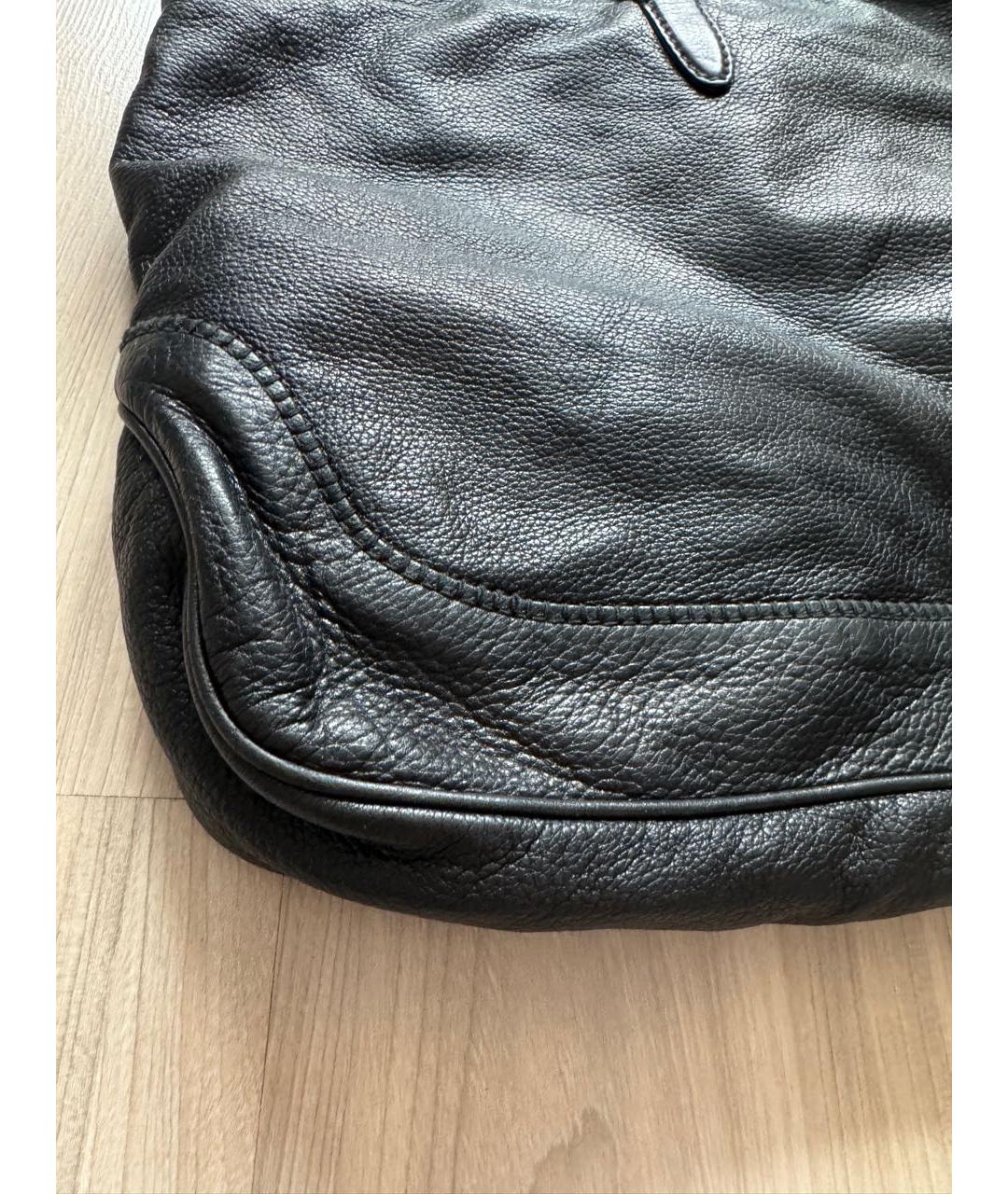 GUCCI Черная кожаная сумка через плечо, фото 6