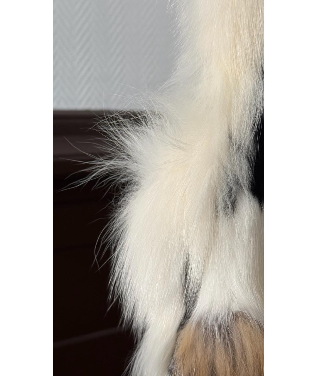 ROBERTO CAVALLI Бежевый меховой жилет, фото 4