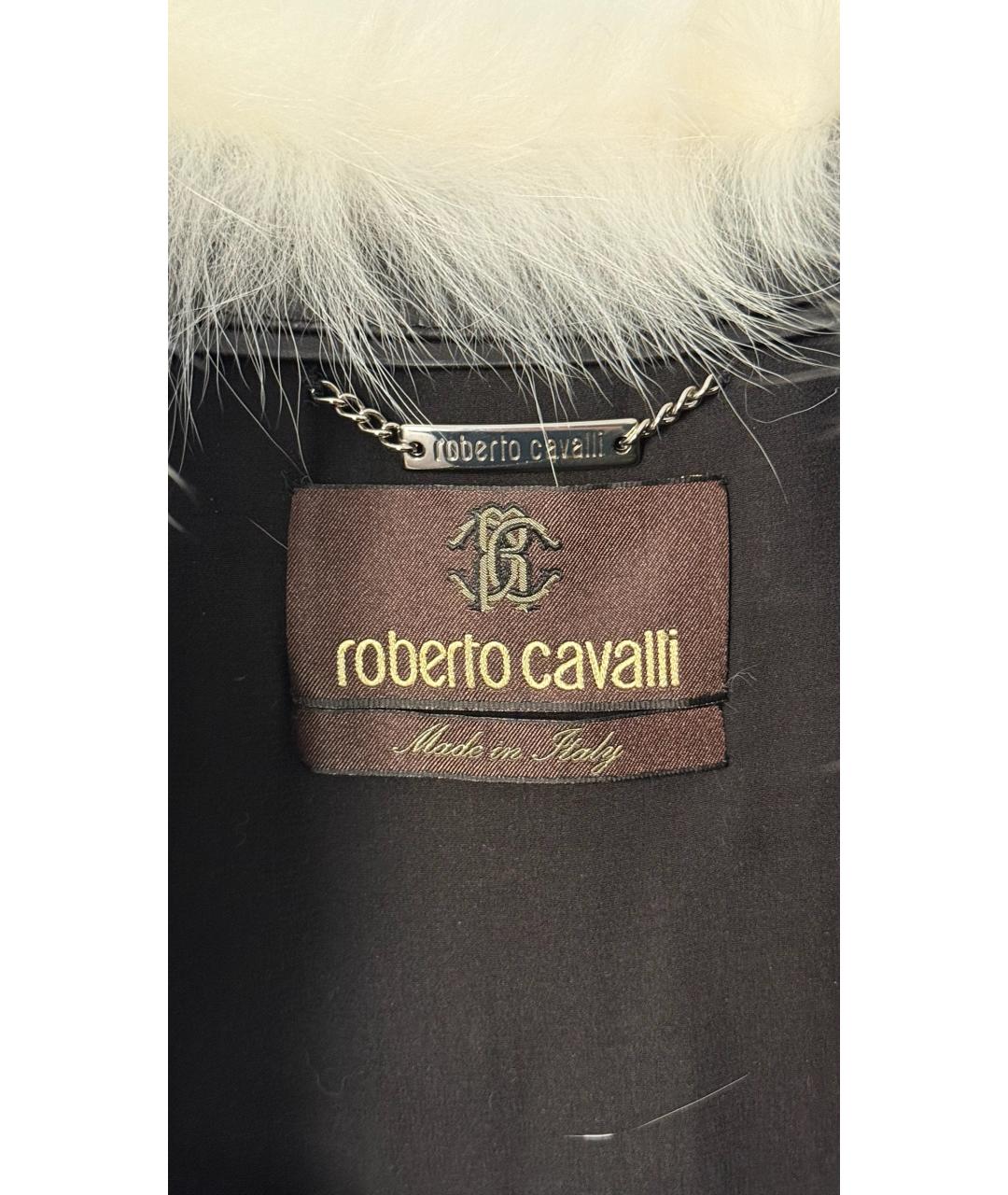 ROBERTO CAVALLI Бежевый меховой жилет, фото 3