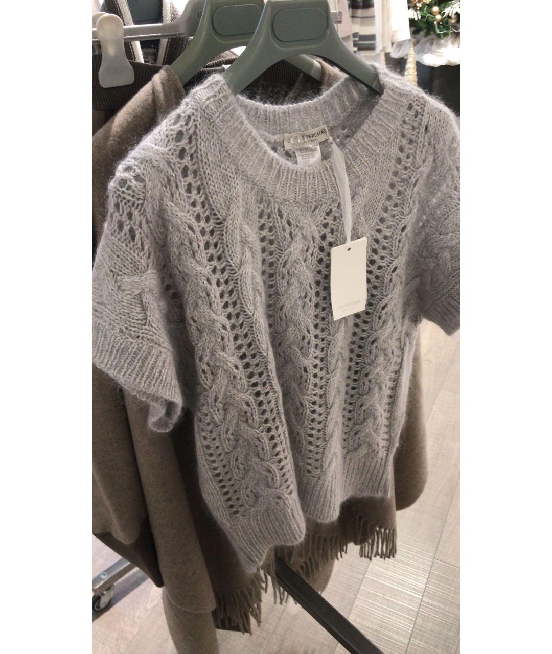 LE TRICOT PERUGIA Серый шерстяной джемпер / свитер, фото 2