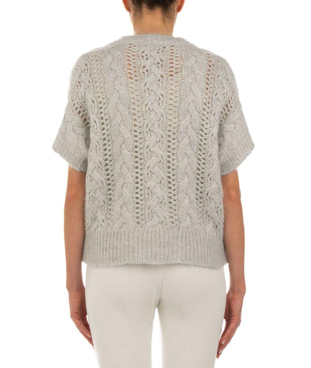 LE TRICOT PERUGIA Серый шерстяной джемпер / свитер, фото 5