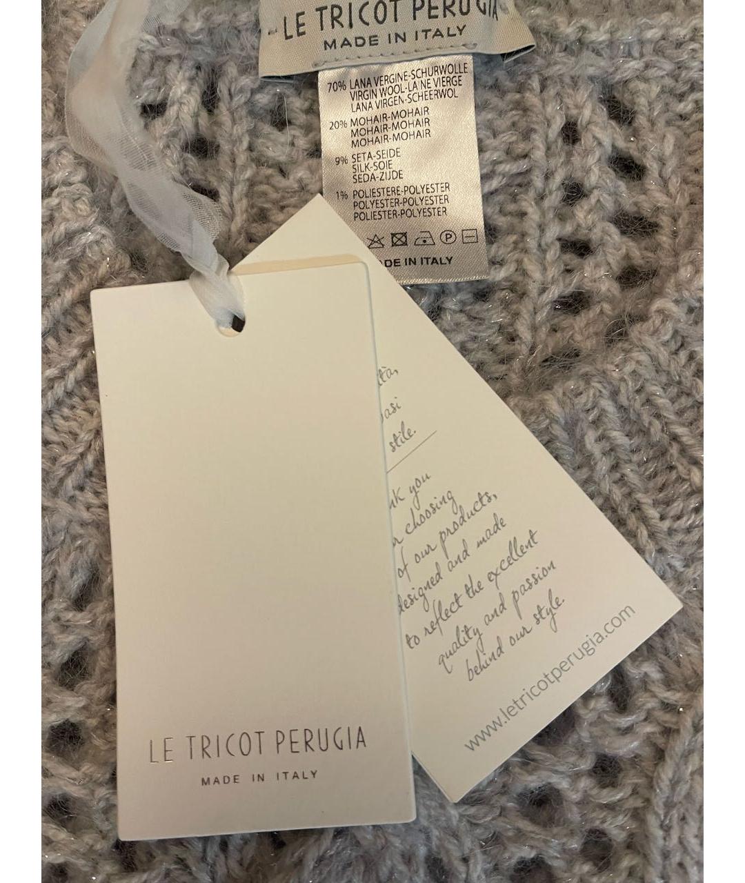 LE TRICOT PERUGIA Серый шерстяной джемпер / свитер, фото 3