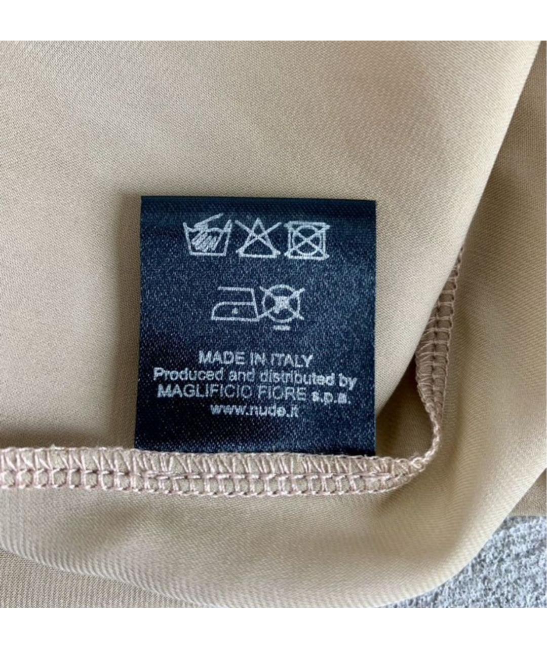 NUDE Бежевая полиэстеровая блузы, фото 6