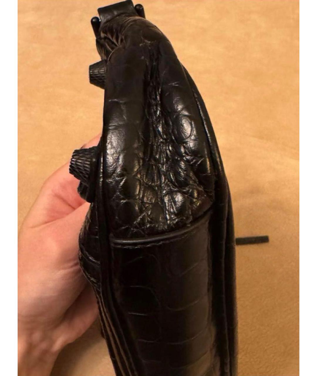 BALENCIAGA Черная кожаная сумка с короткими ручками, фото 6