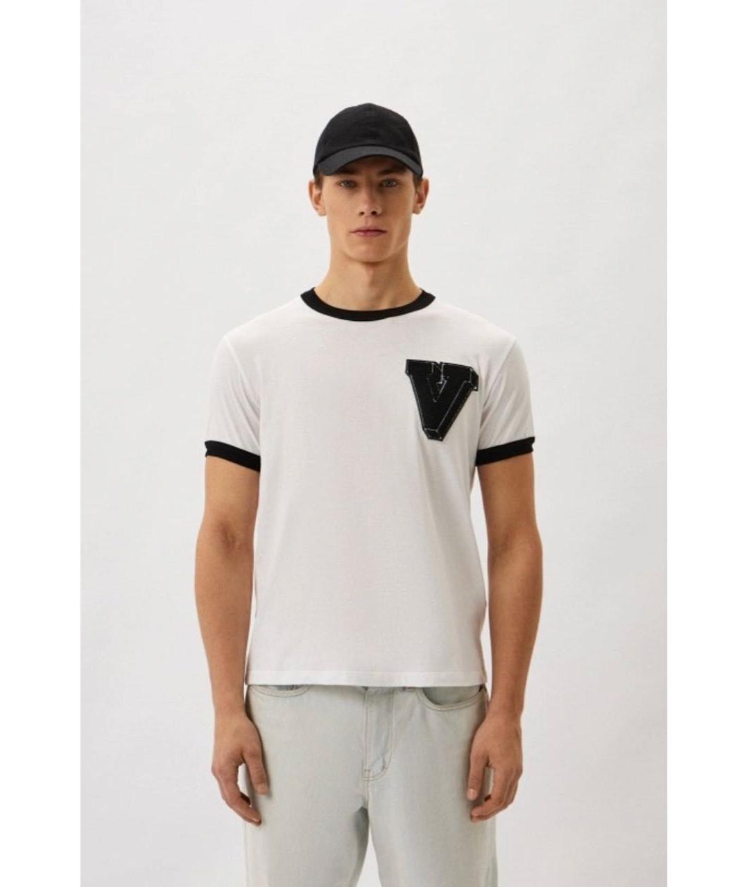 VALENTINO Белая хлопковая майка, фото 3