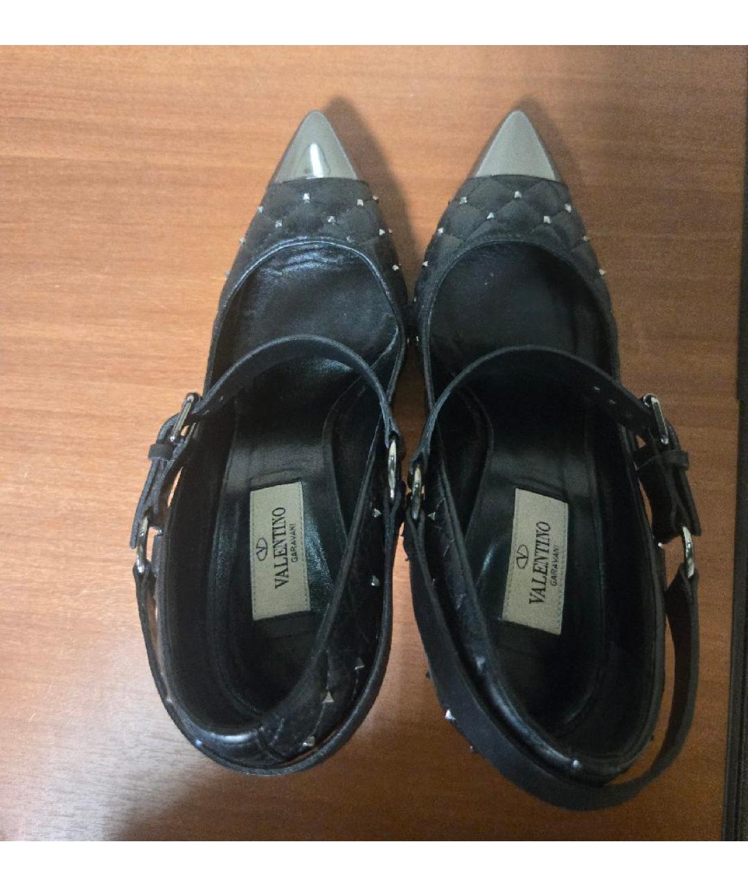 VALENTINO Черные кожаные туфли, фото 4