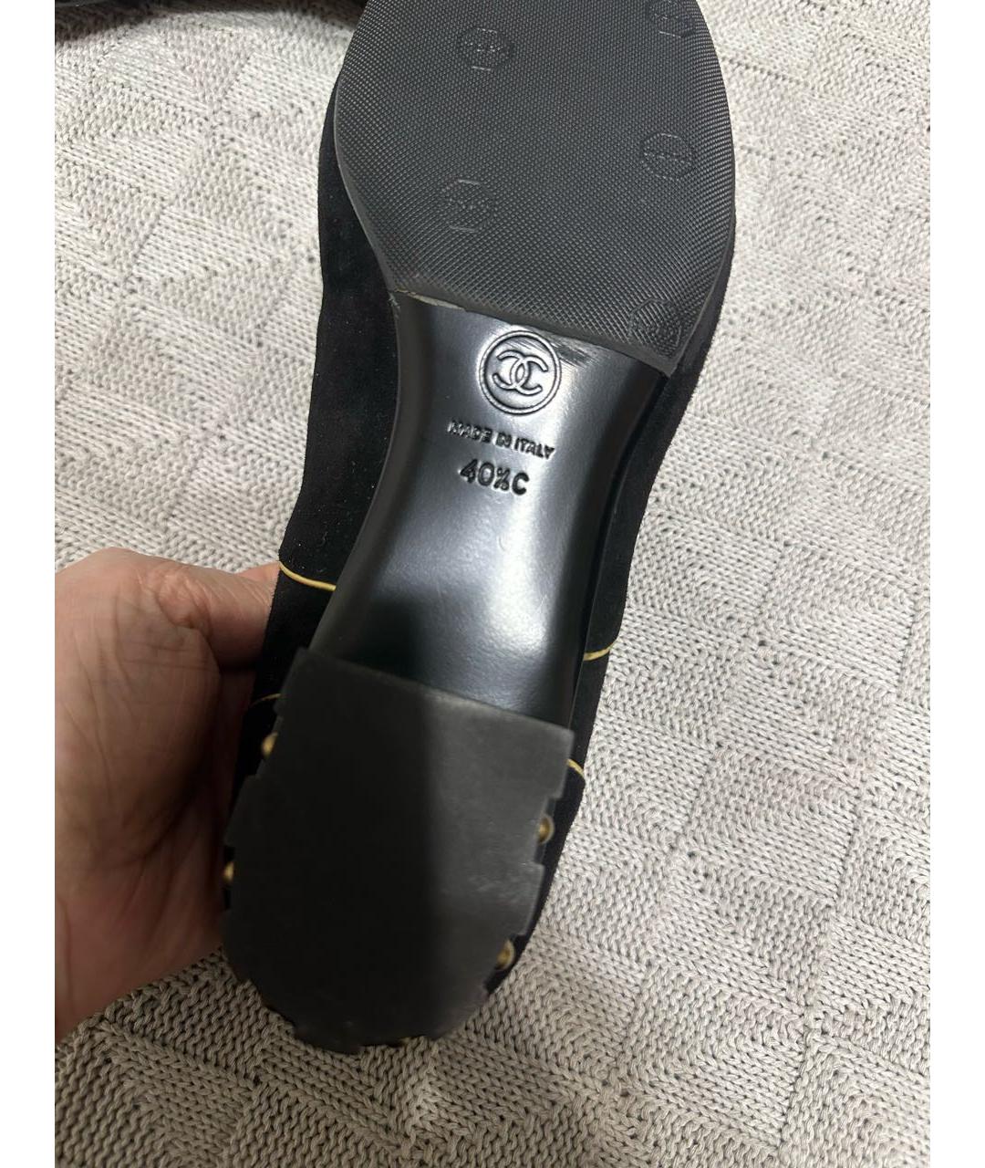 CHANEL Черные замшевые брогги и оксфорды, фото 5