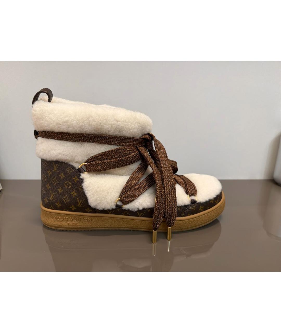 LOUIS VUITTON Бежевые ботинки, фото 8