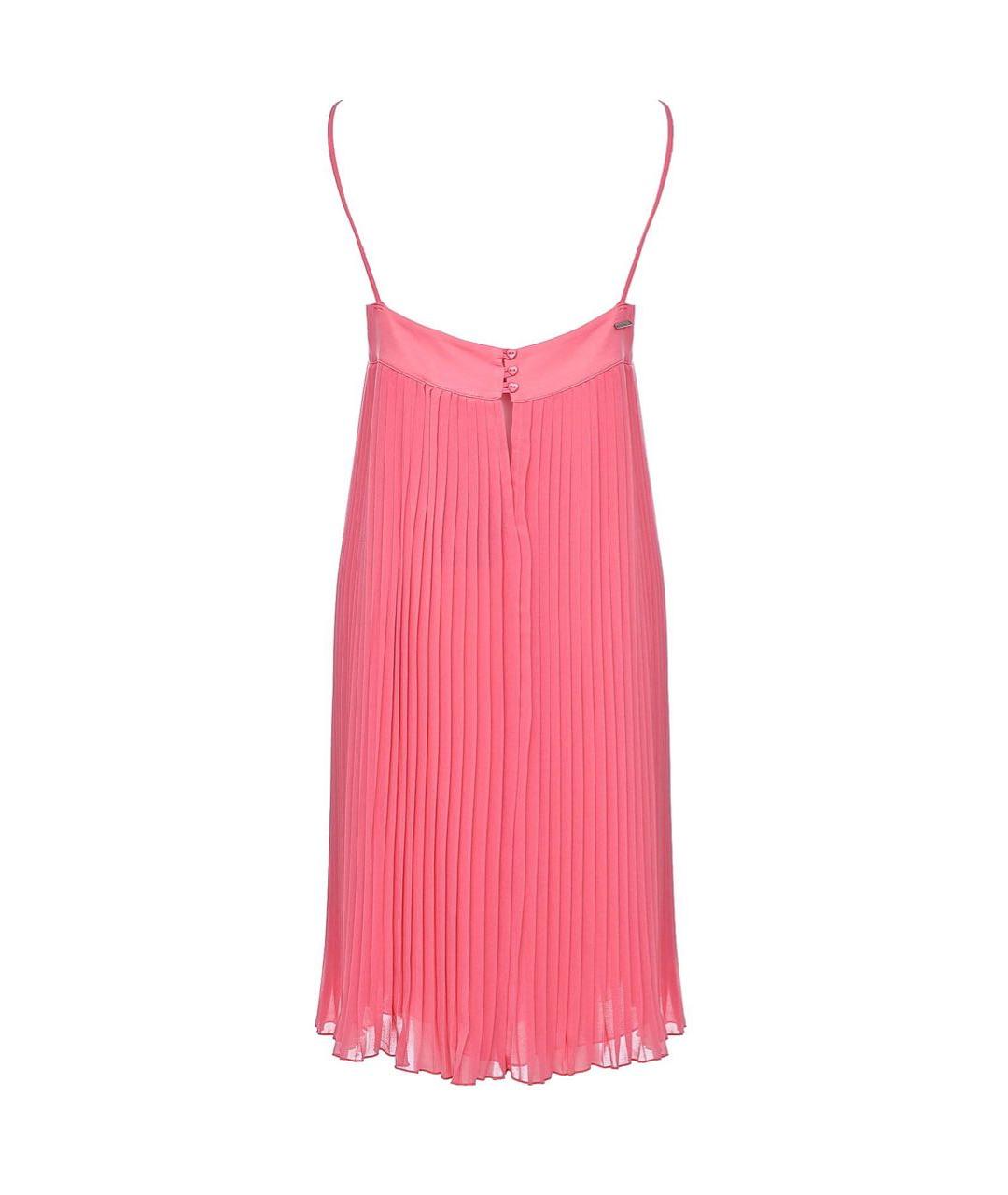 TWIN-SET Коралловое полиэстеровое коктейльное платье, фото 2