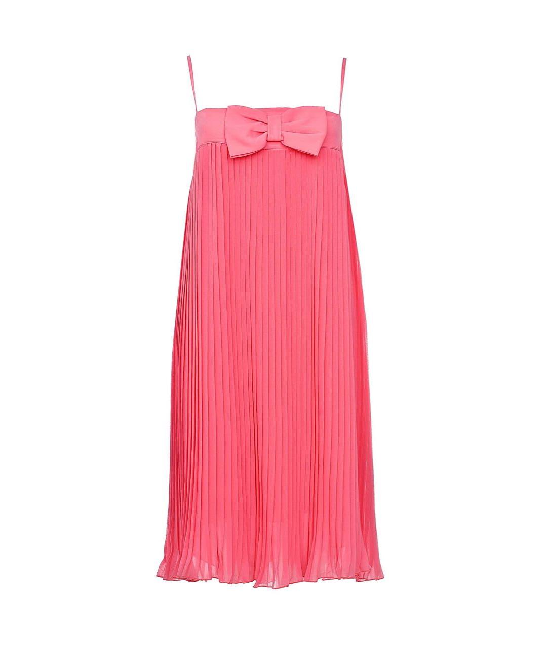 TWIN-SET Коралловое полиэстеровое коктейльное платье, фото 1