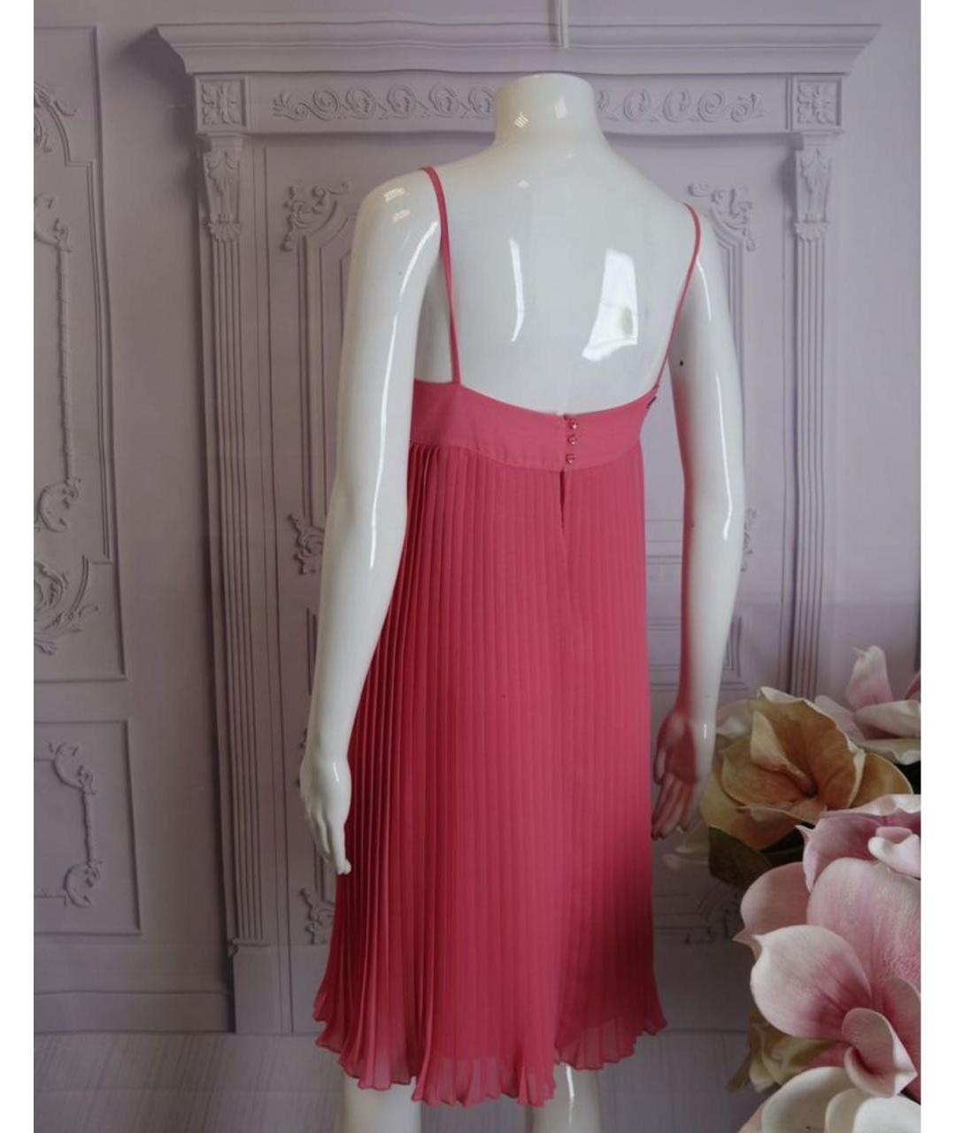 TWIN-SET Коралловое полиэстеровое коктейльное платье, фото 6