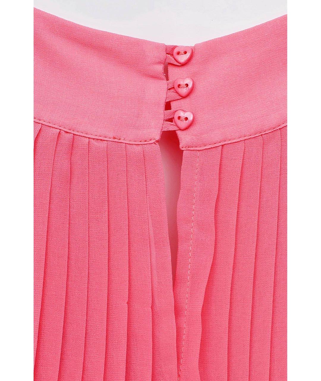 TWIN-SET Коралловое полиэстеровое коктейльное платье, фото 8